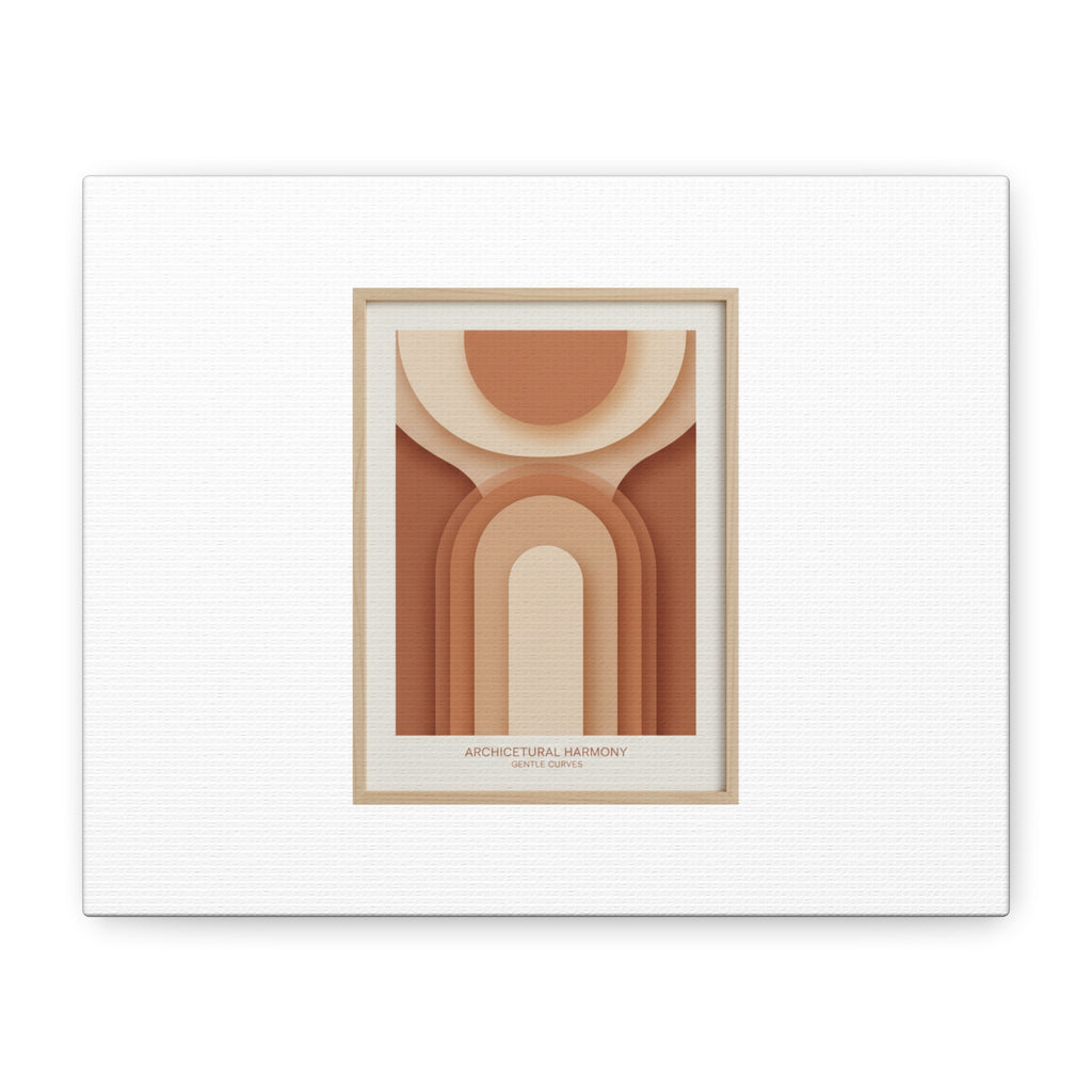 Terracotta Arch Abstract Canvas | Earthy Minimal Poster