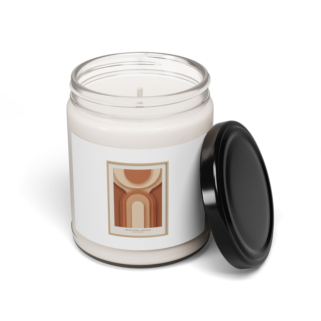 Terracotta Abstract Arch Candle, Soy Jar Candle | Warm Neutral Clay Tone Decor