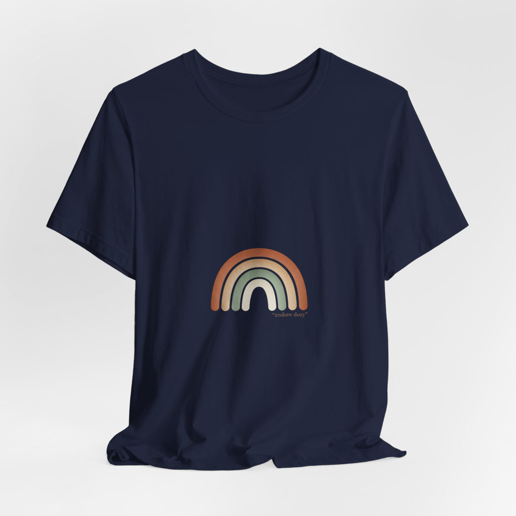 Neutral Rainbow Arc Tee | muted rainbow shirt, boho rainbow
