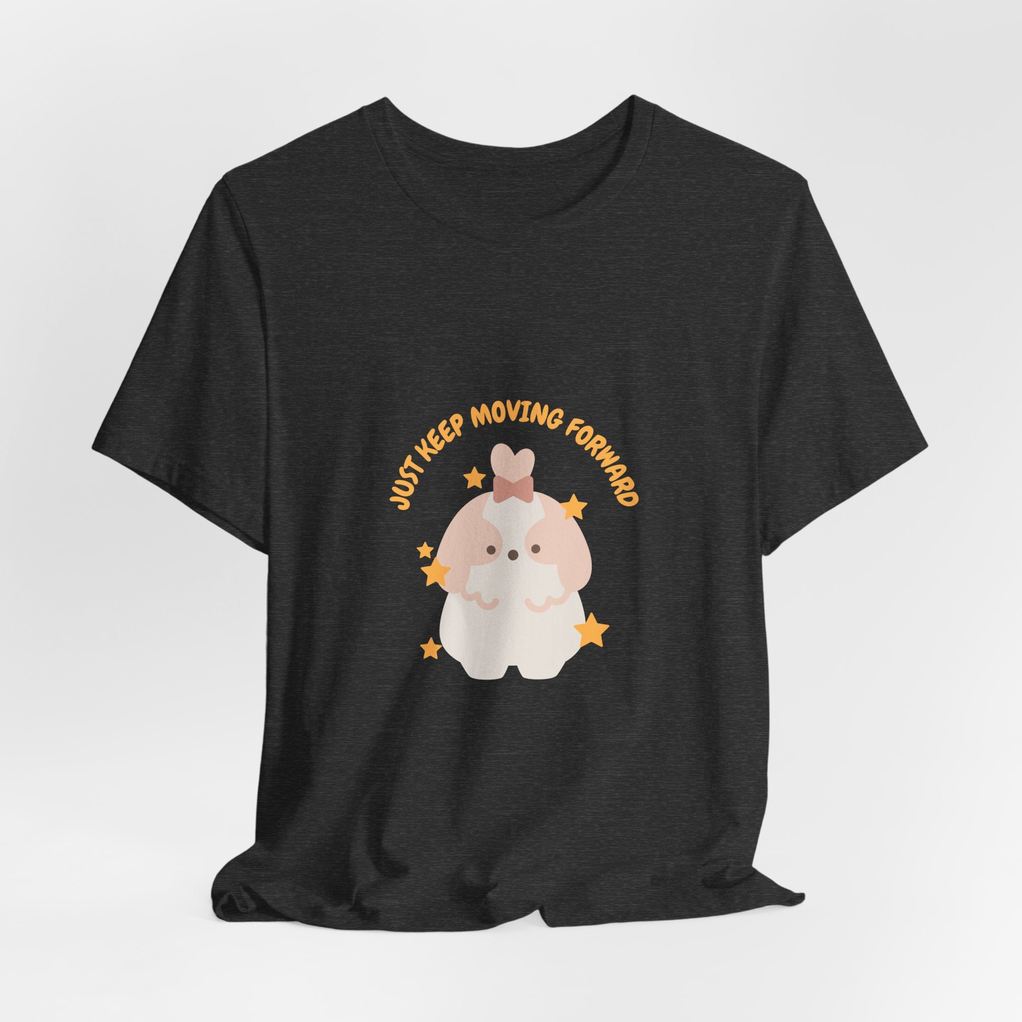 Cute Kawaii Bunny Tee — "Just Keep Moving Forward" Graphic T-Shirt