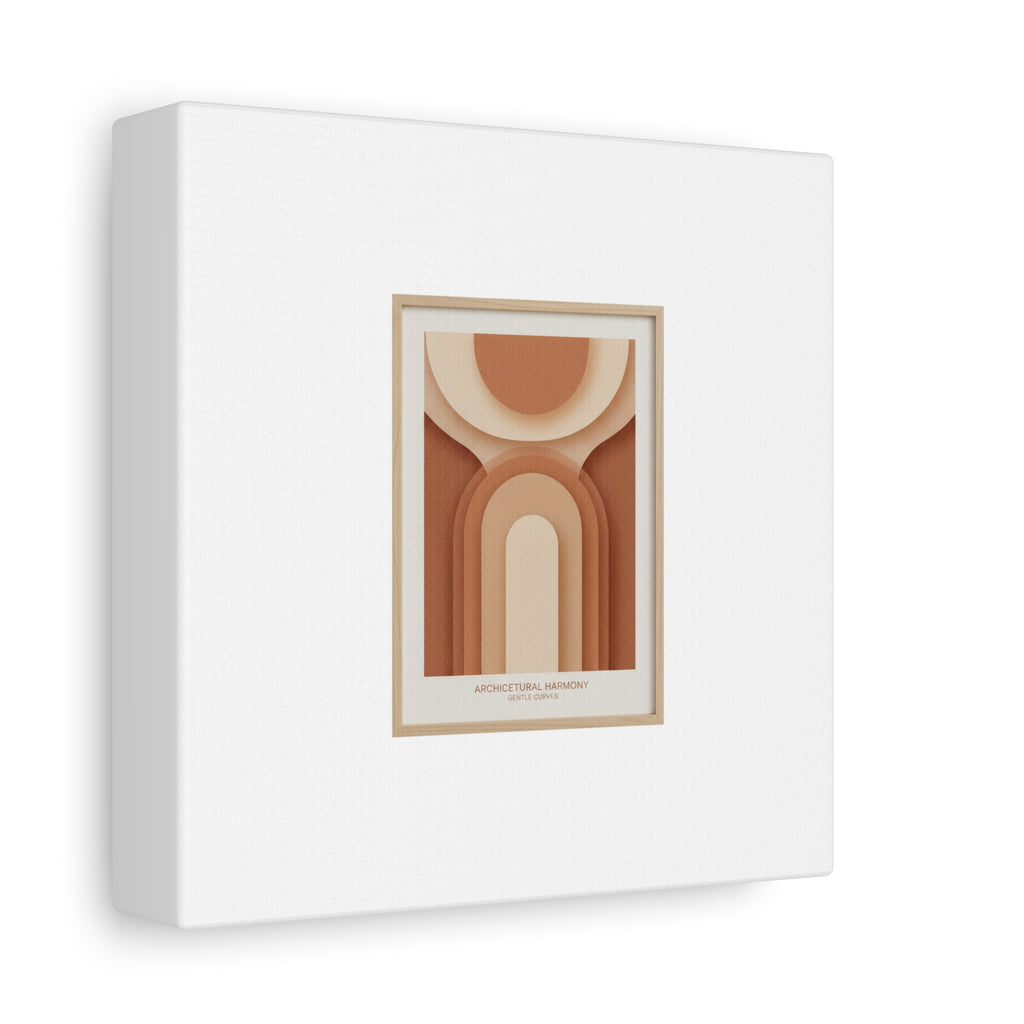 Terracotta Arch Abstract Canvas | Earthy Minimal Poster