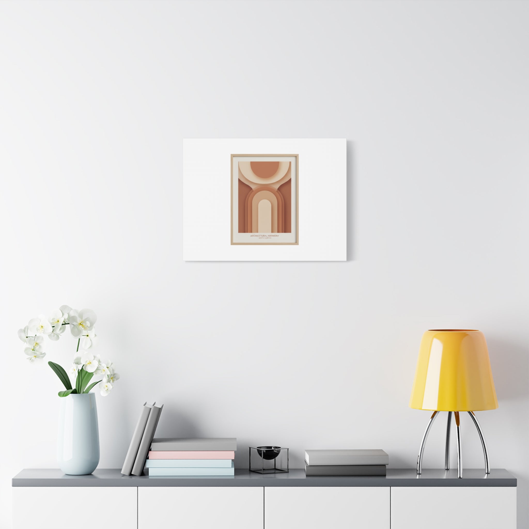 Terracotta Arch Abstract Canvas | Earthy Minimal Poster
