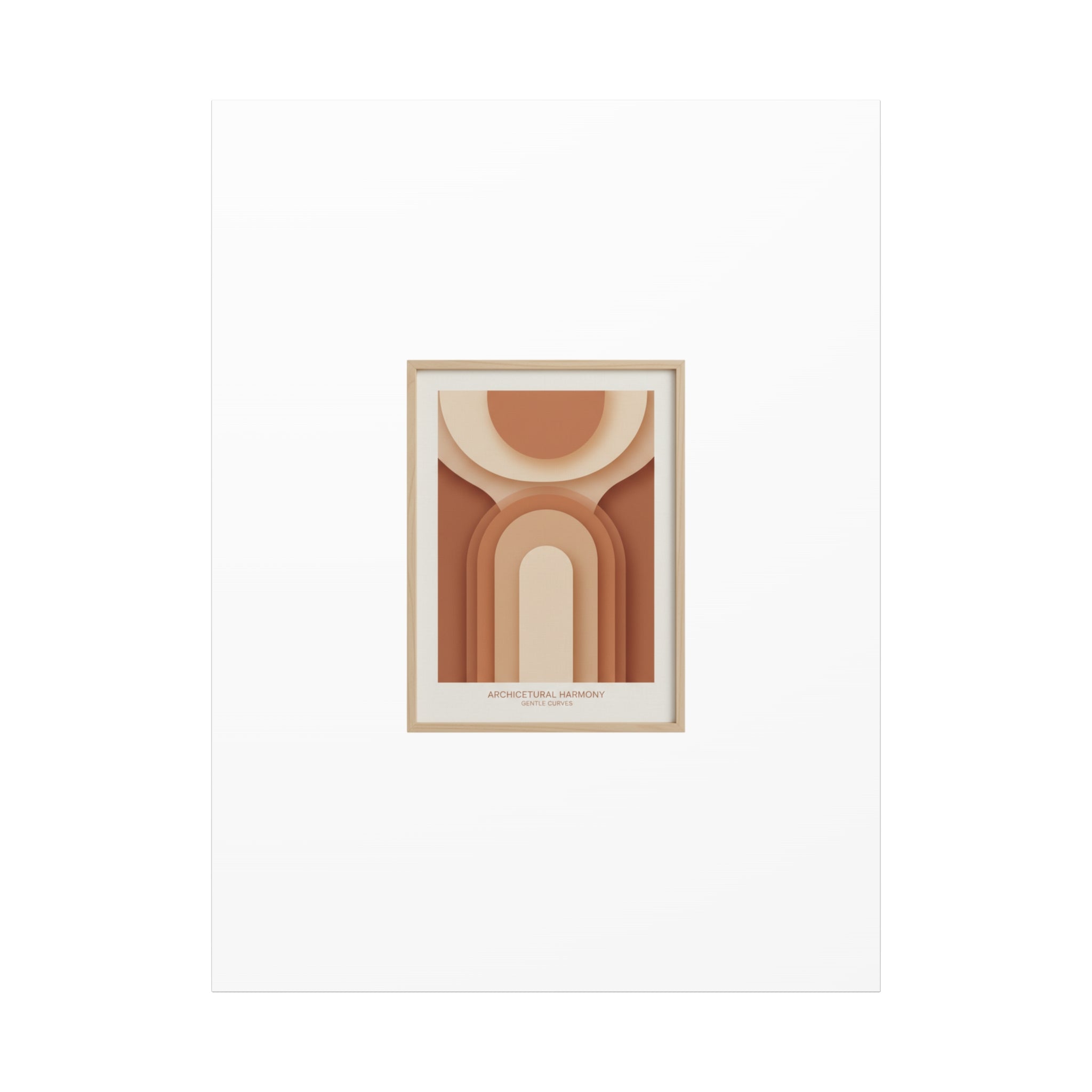 Terracotta Arch Abstract Canvas | Earthy Minimal Poster