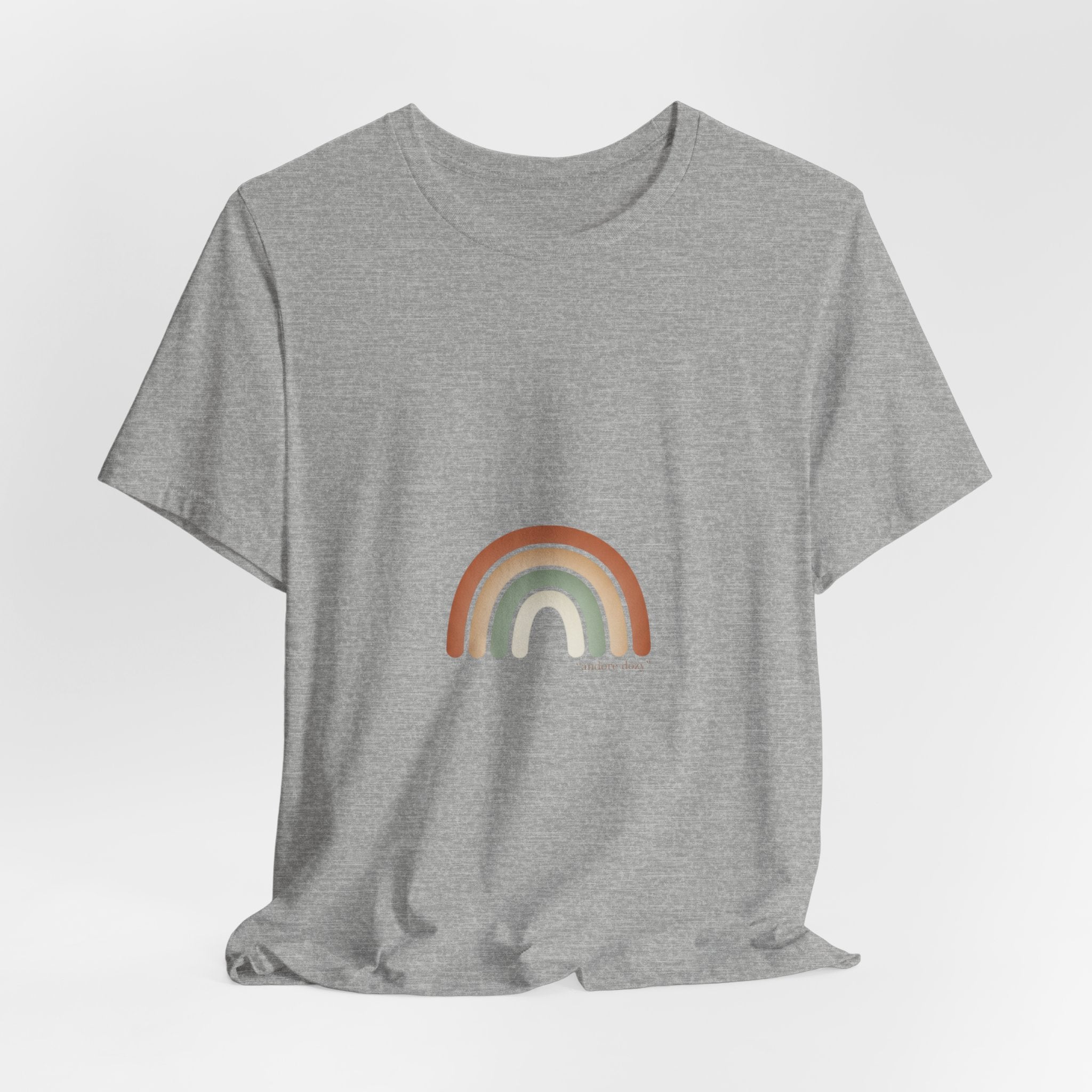 Neutral Rainbow Arc Tee | muted rainbow shirt, boho rainbow