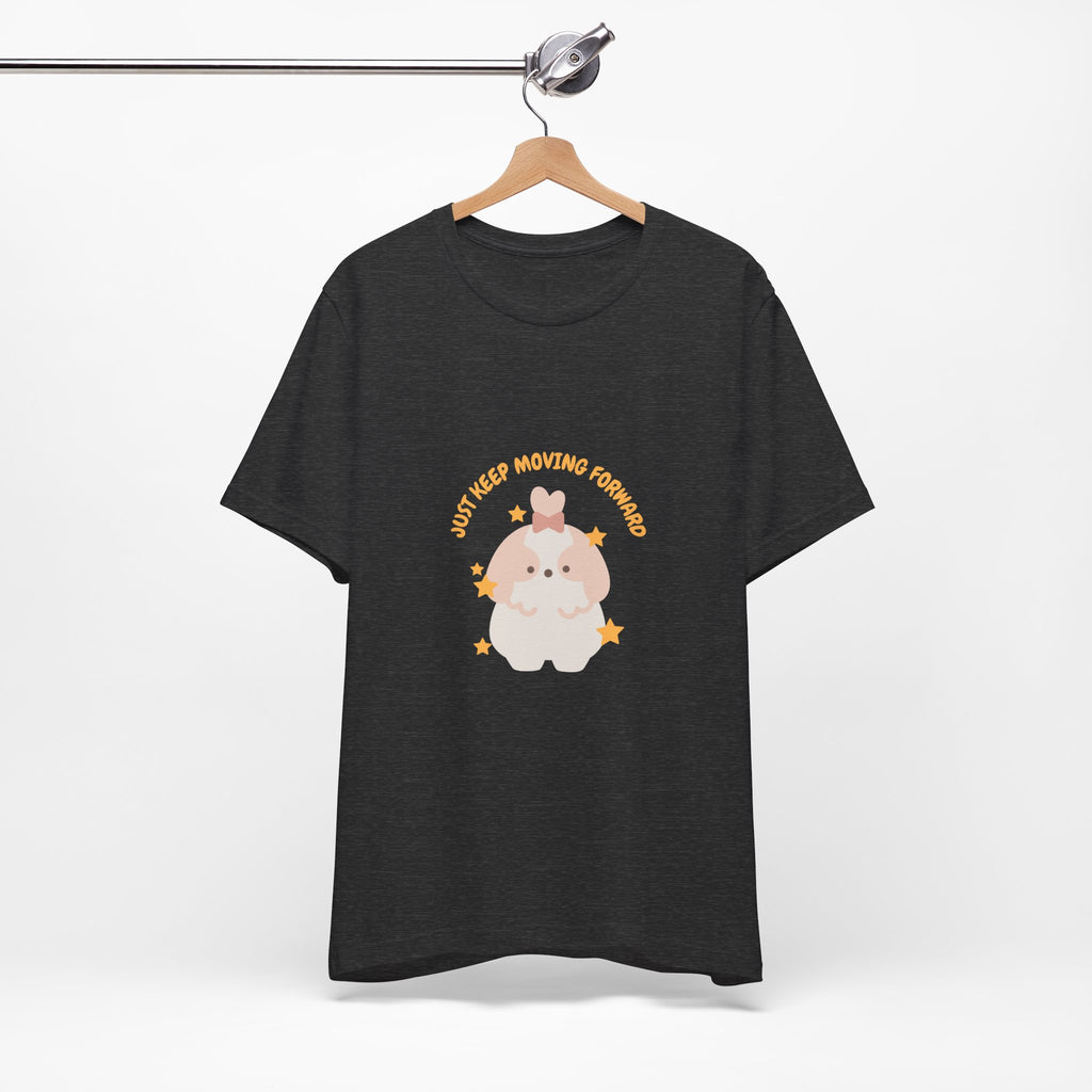 Cute Kawaii Bunny Tee — "Just Keep Moving Forward" Graphic T-Shirt