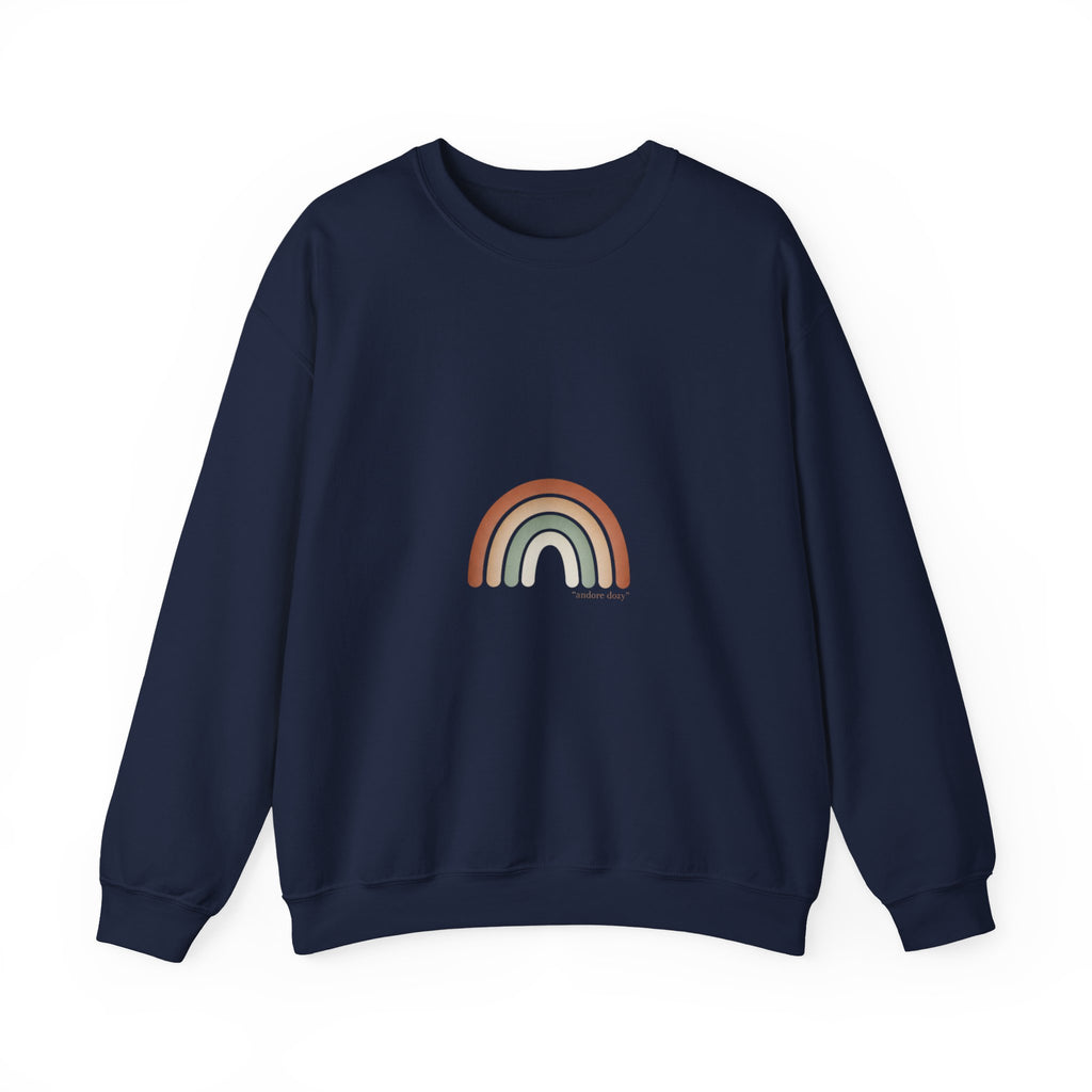 Neutral Rainbow Arc Sweatshirt | muted rainbow, boho desert arc