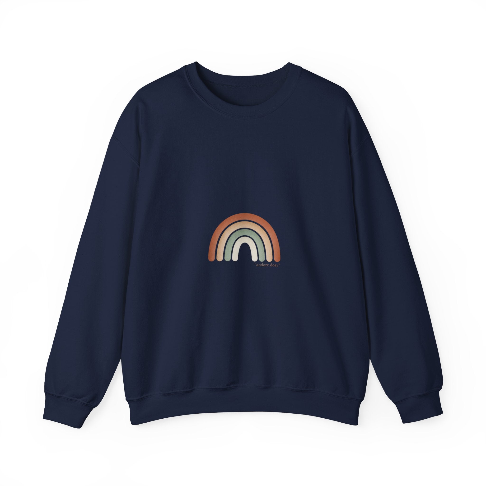 Neutral Rainbow Arc Sweatshirt | muted rainbow, boho desert arc