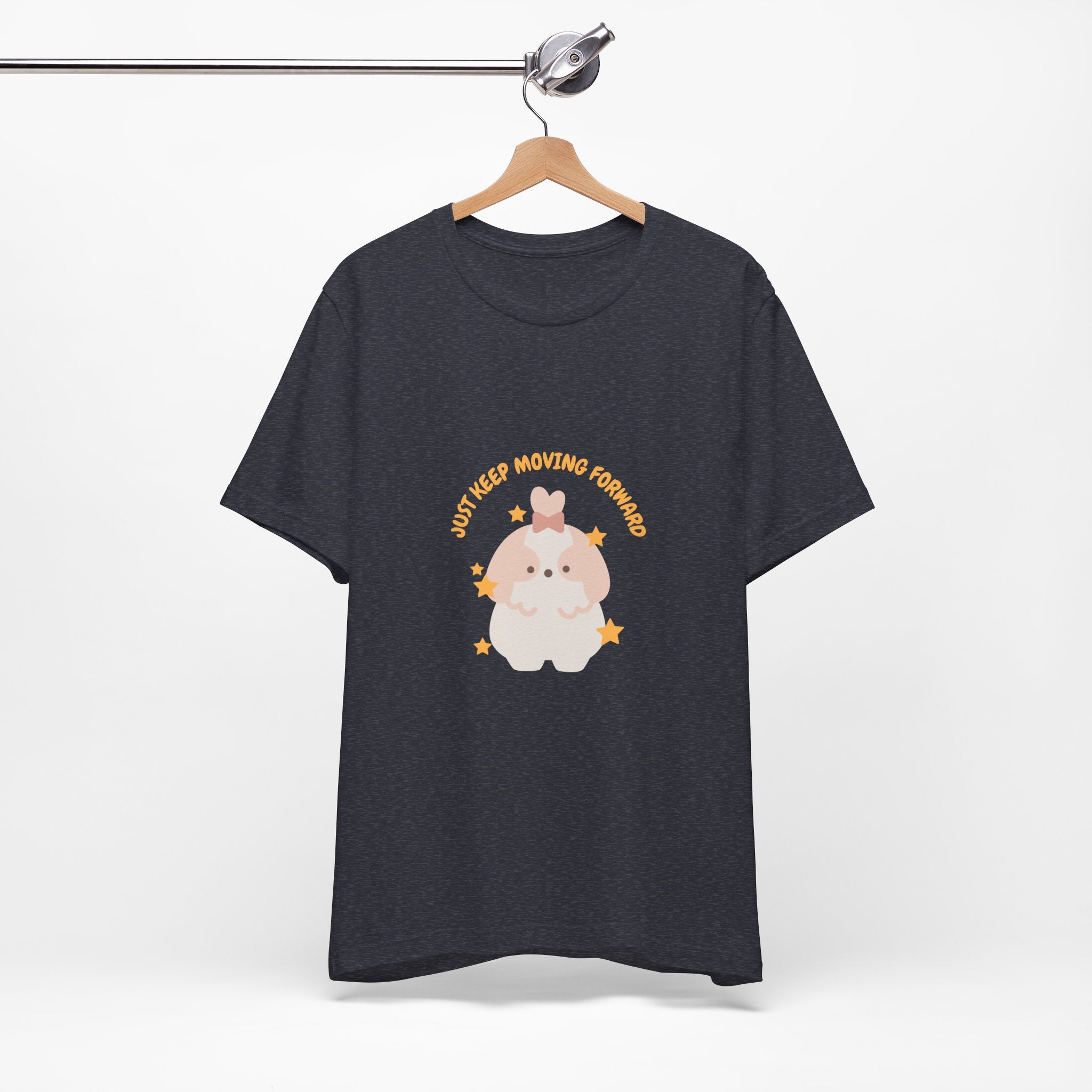 Cute Kawaii Bunny Tee — "Just Keep Moving Forward" Graphic T-Shirt