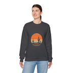 Hello Sunshine Crewneck Sweatshirt — Retro Sunset Cactus Graphic