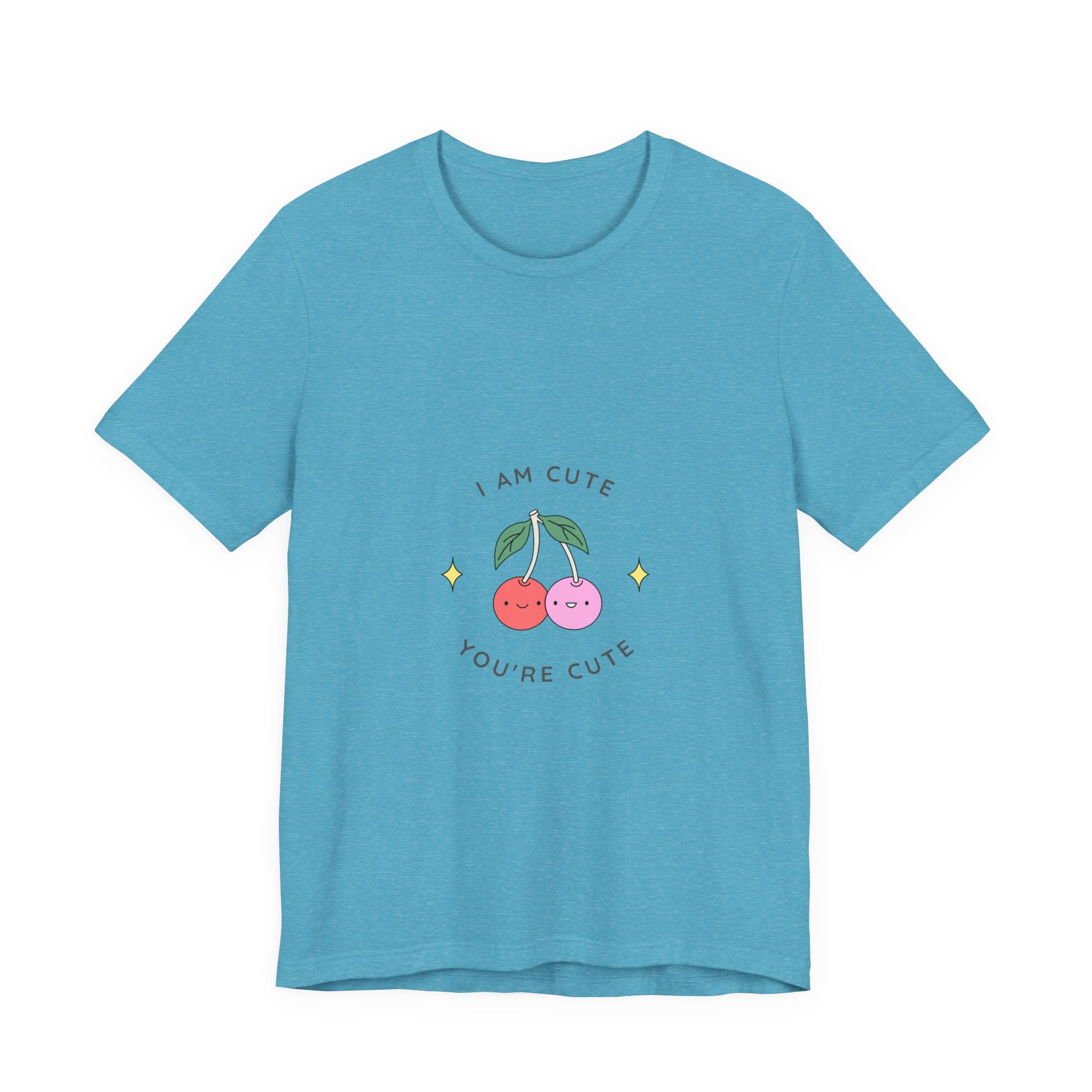 Cute Cherries Graphic Tee — "I Am Cute, You're Cute" Cute Fruit T-Shirt
