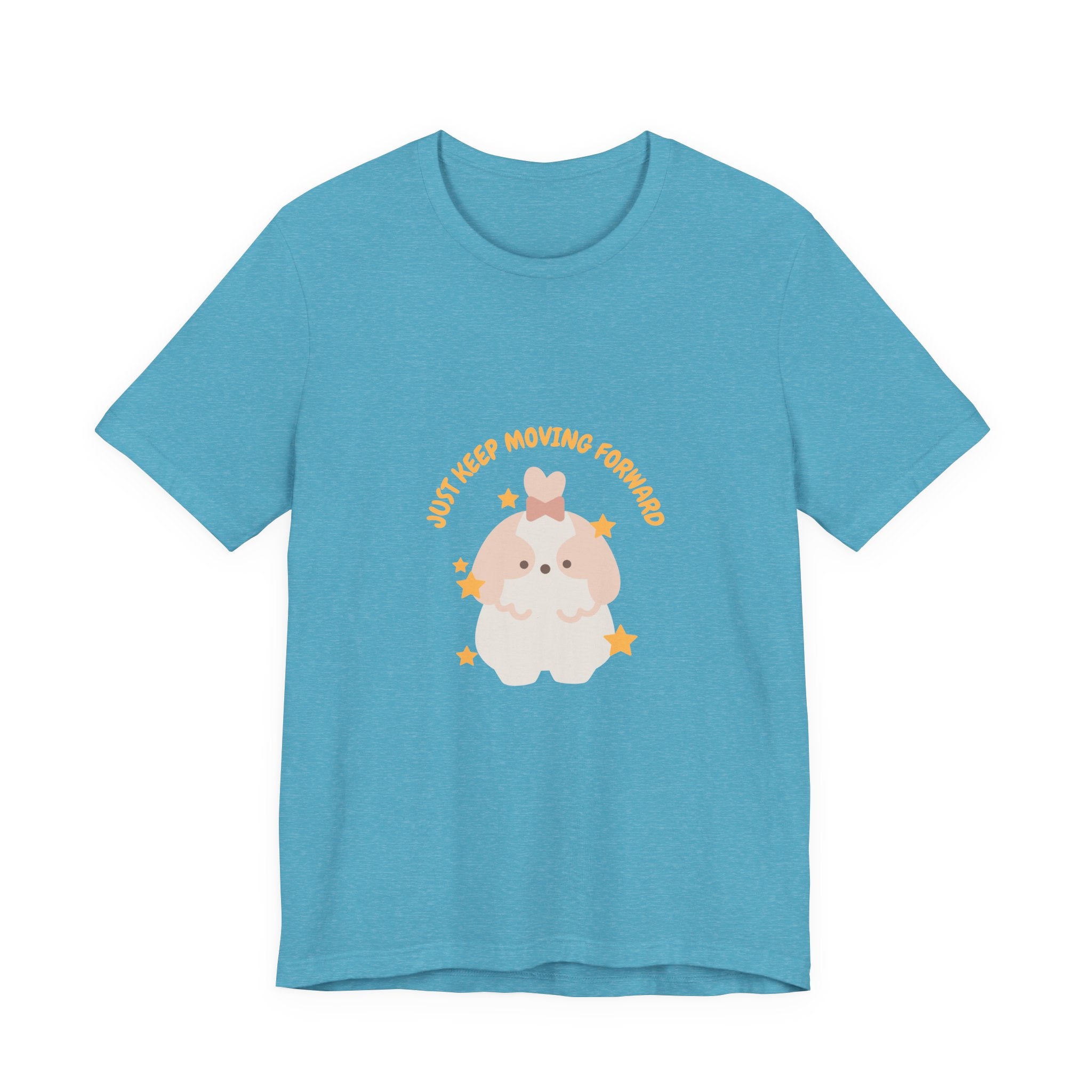 Cute Kawaii Bunny Tee — "Just Keep Moving Forward" Graphic T-Shirt