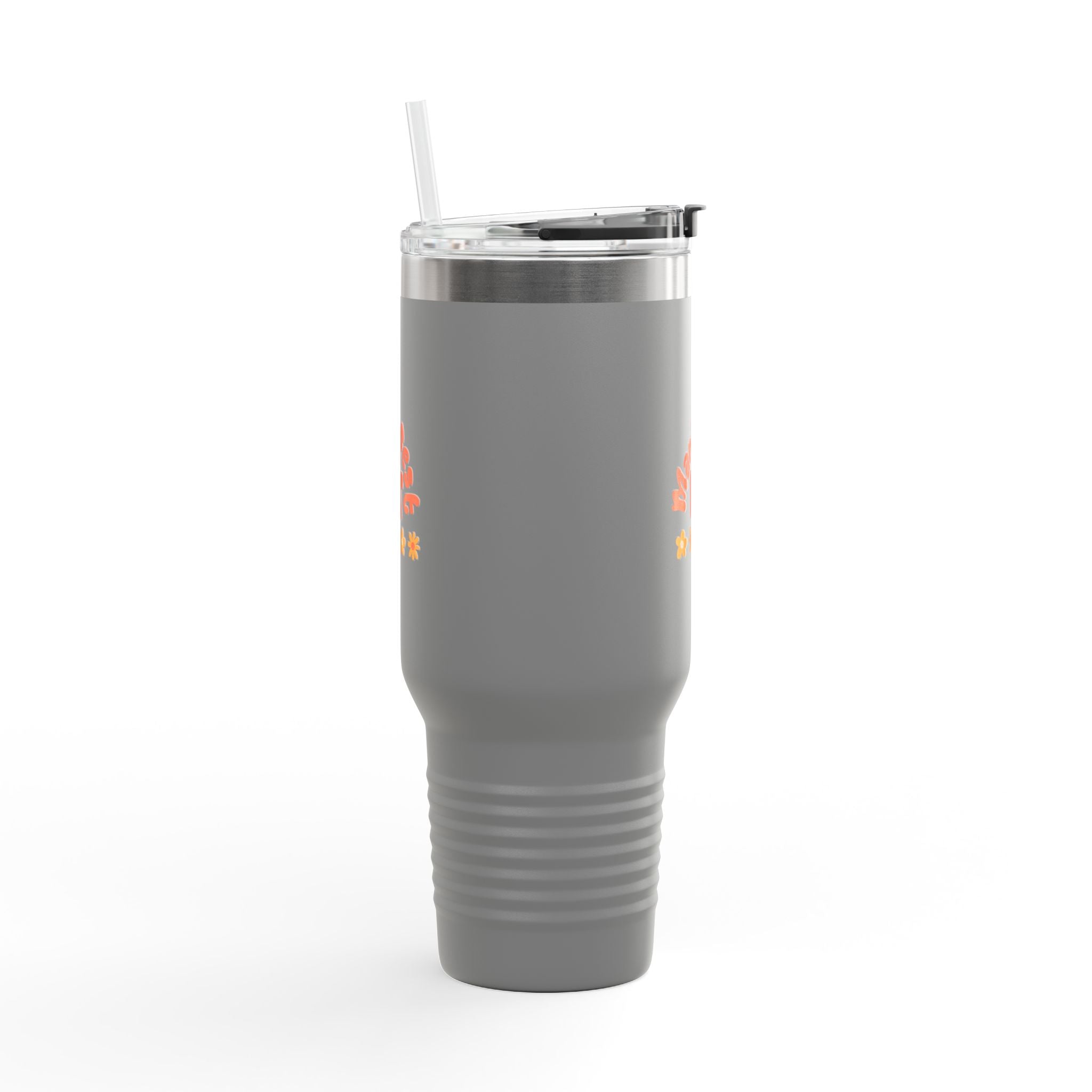 Insulated Travel Mug — "Manifest It" 40oz Tumbler with Lid & Straw