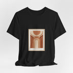 Terracotta Arch Abstract Tee | clay tone art, warm neutral shapes