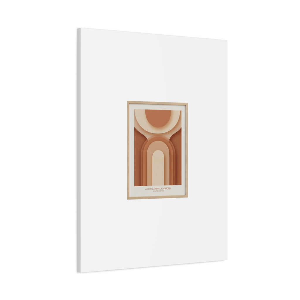 Terracotta Arch Abstract Canvas | Earthy Minimal Poster