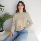 Crewneck Sweatshirt — Cute Kawaii Stars Design "Just Keep Moving Forward"