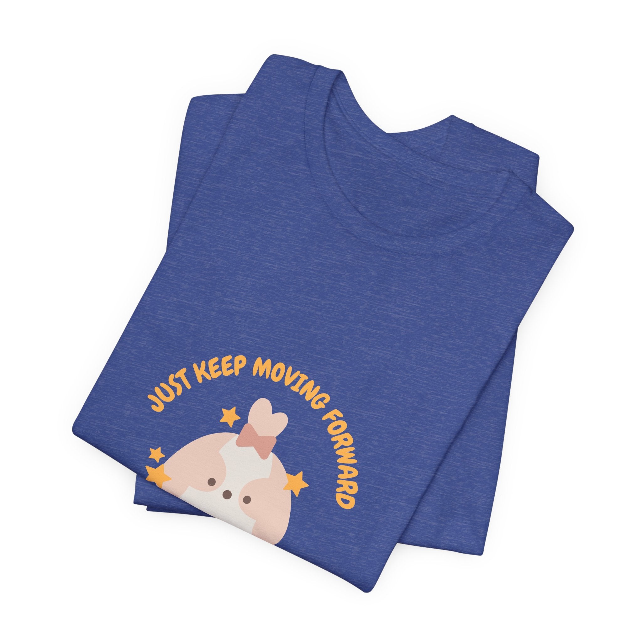 Cute Kawaii Bunny Tee — "Just Keep Moving Forward" Graphic T-Shirt