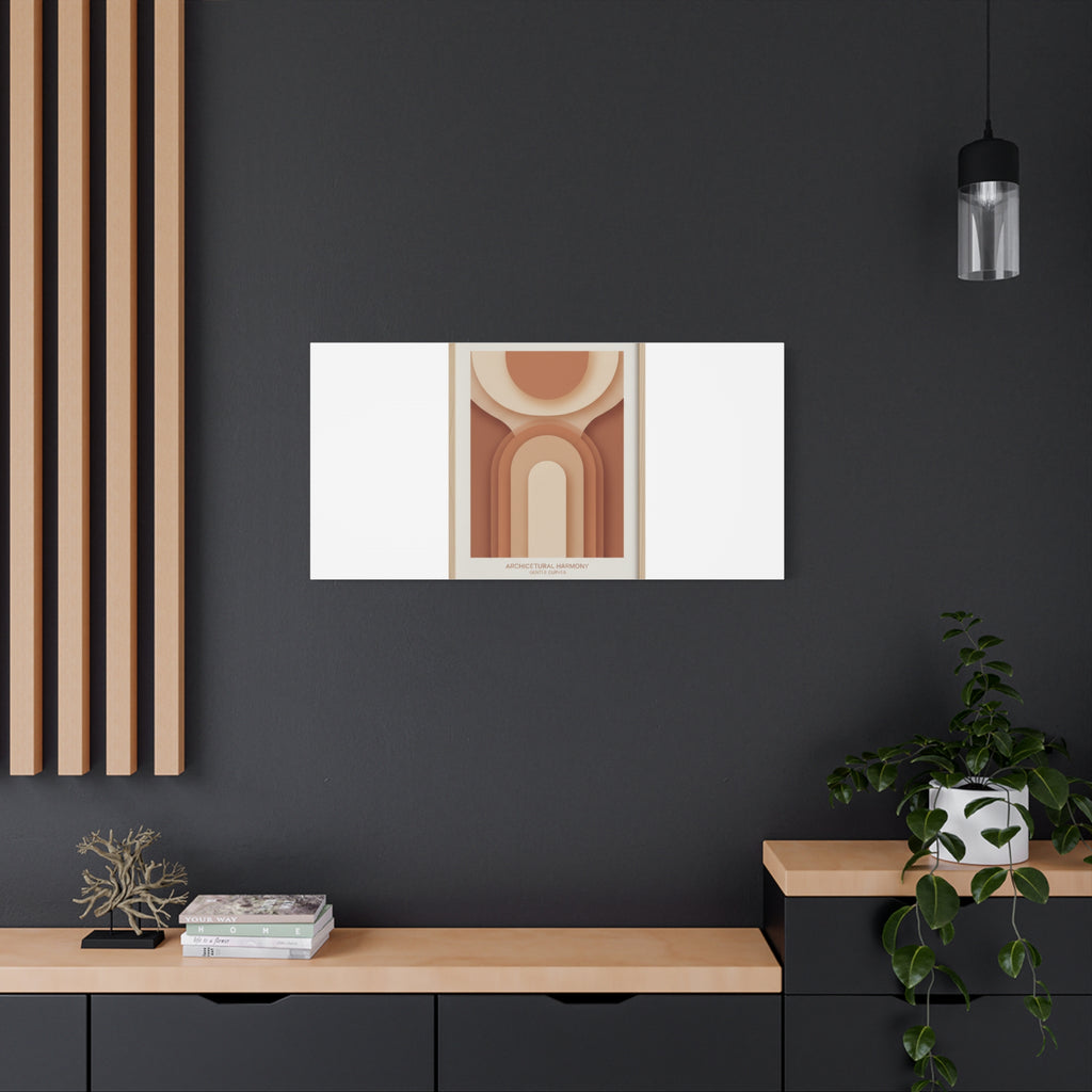 Terracotta Arch Abstract Canvas | Earthy Minimal Poster