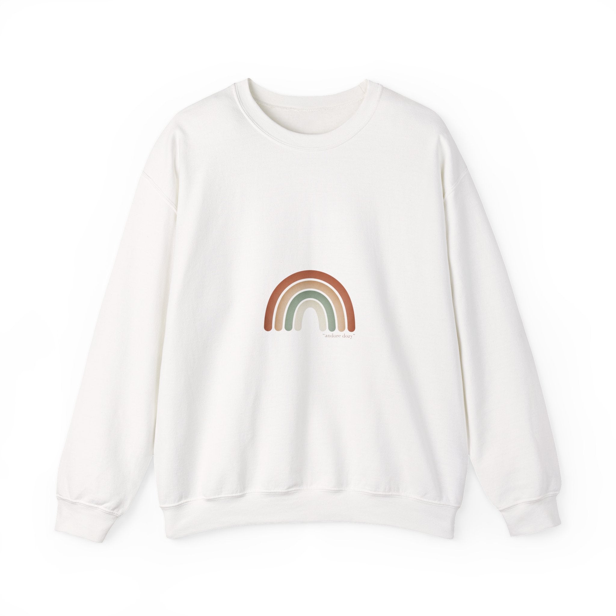 Neutral Rainbow Arc Sweatshirt | muted rainbow, boho desert arc
