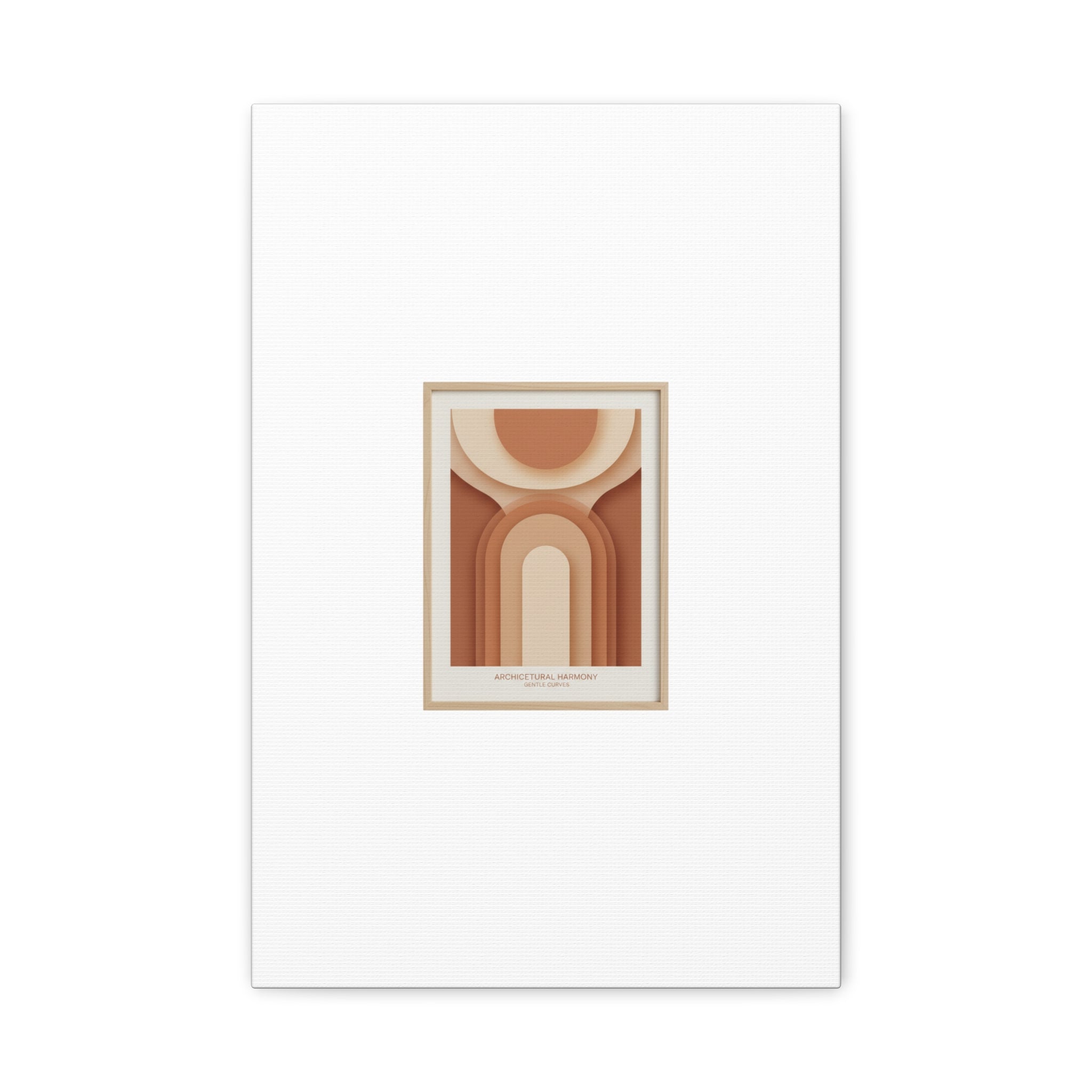 Terracotta Arch Abstract Canvas | Earthy Minimal Poster