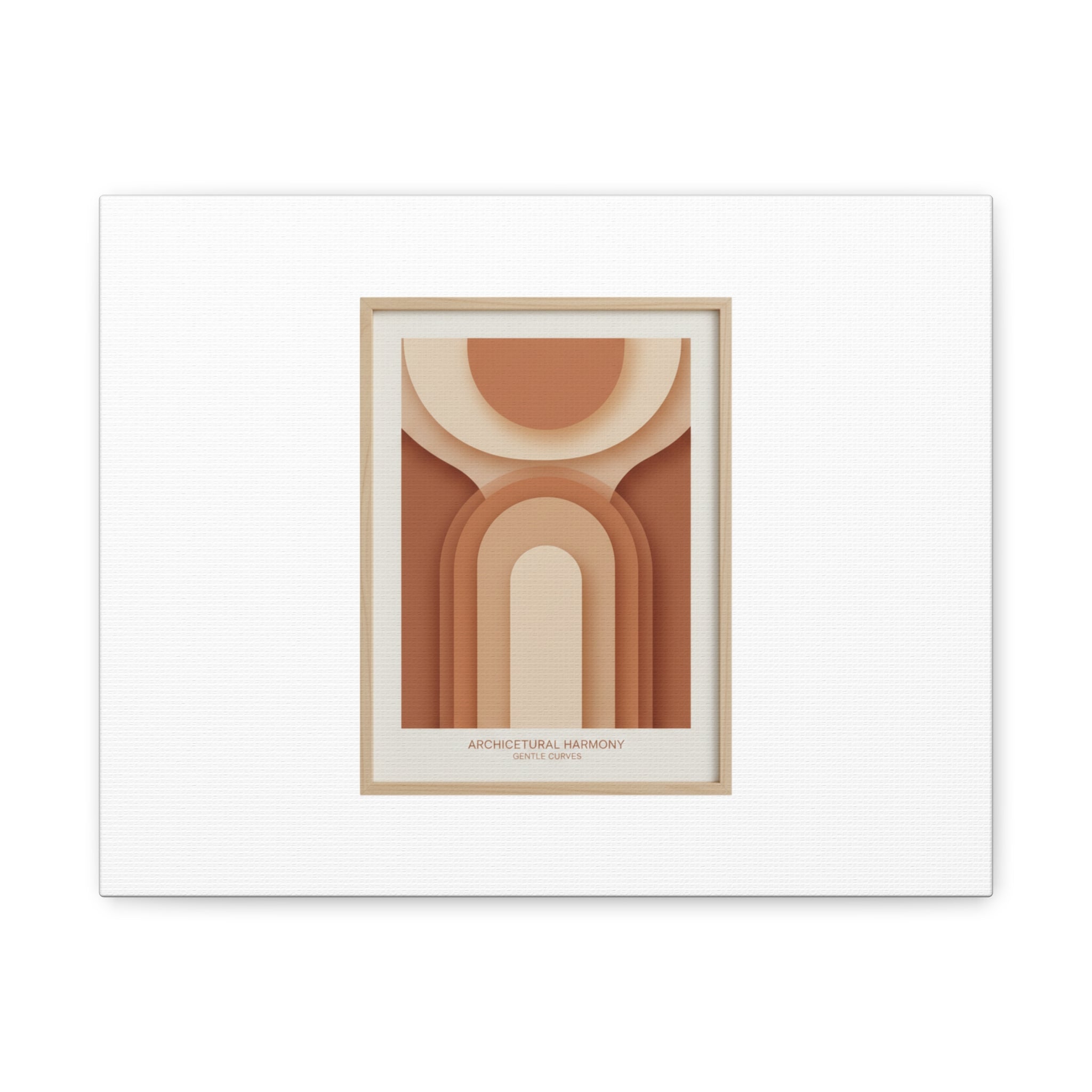 Terracotta Arch Abstract Canvas | Earthy Minimal Poster