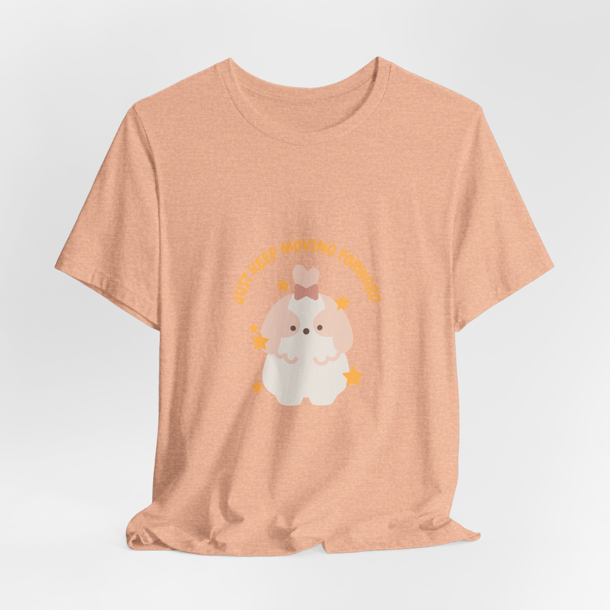 Cute Kawaii Bunny Tee — "Just Keep Moving Forward" Graphic T-Shirt