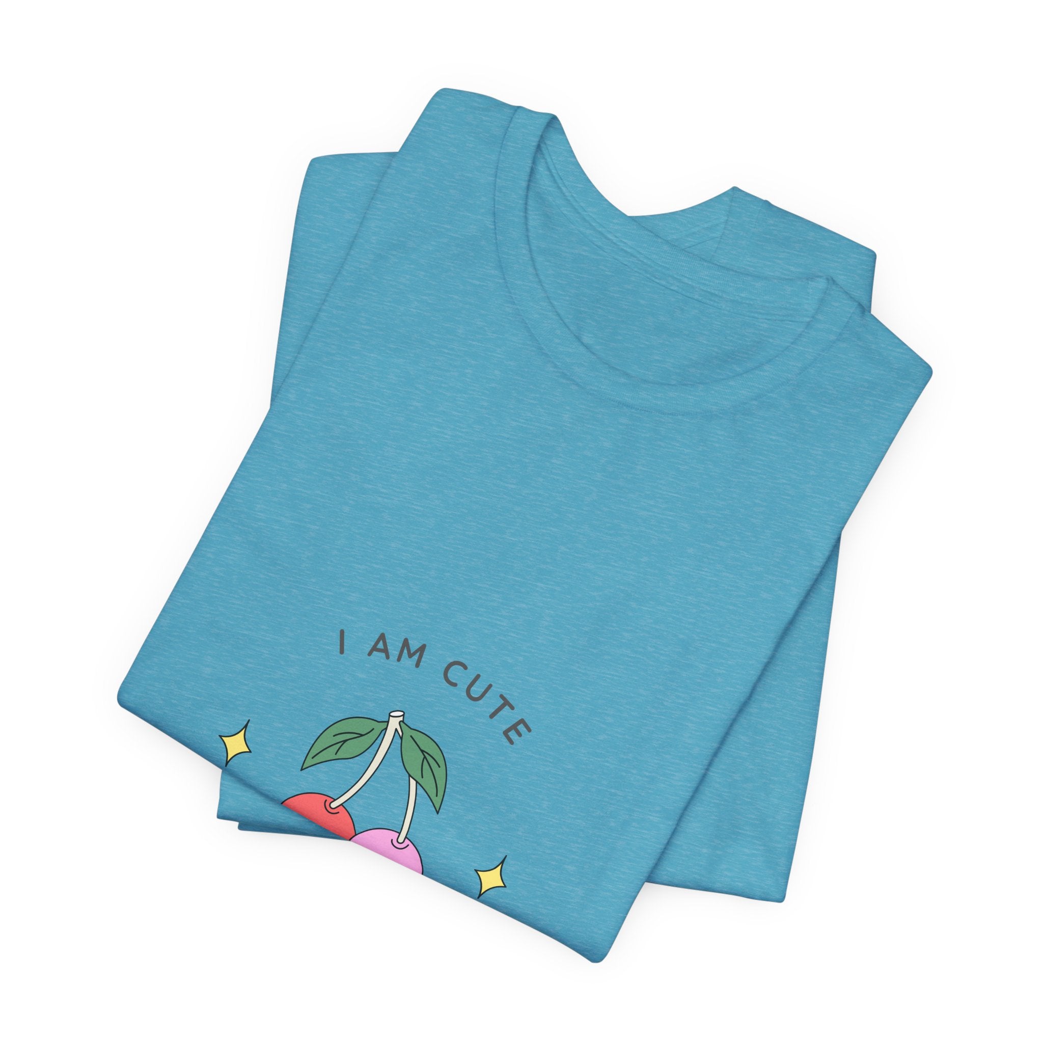 Cute Cherries Graphic Tee — "I Am Cute, You're Cute" Cute Fruit T-Shirt