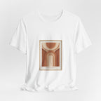 Terracotta Arch Abstract Tee | clay tone art, warm neutral shapes