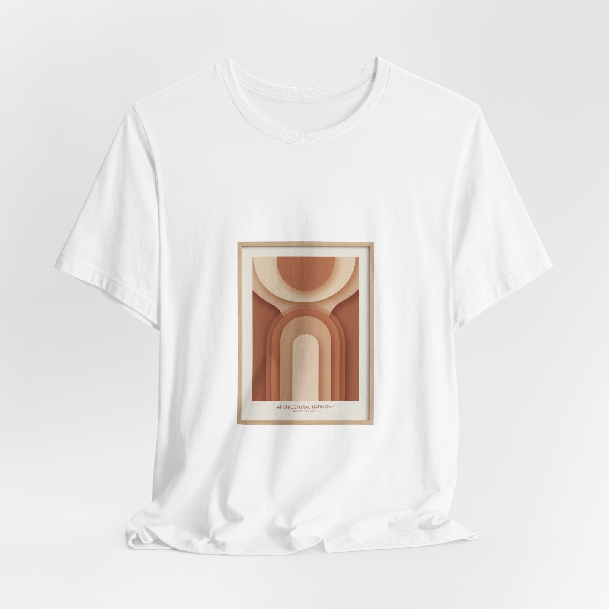 Terracotta Arch Abstract Tee | clay tone art, warm neutral shapes