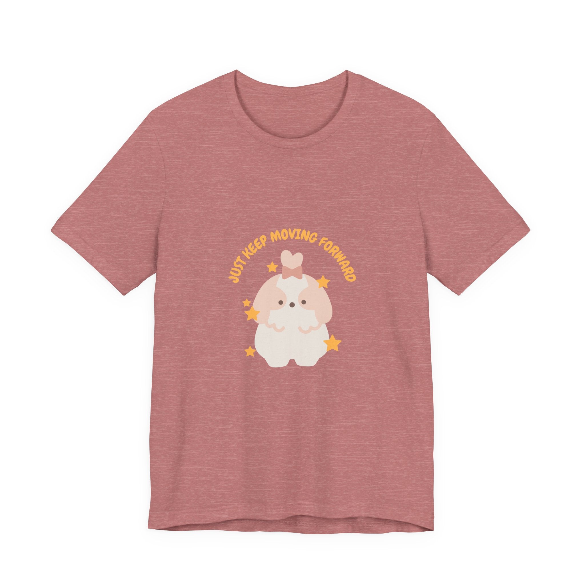 Cute Kawaii Bunny Tee — "Just Keep Moving Forward" Graphic T-Shirt