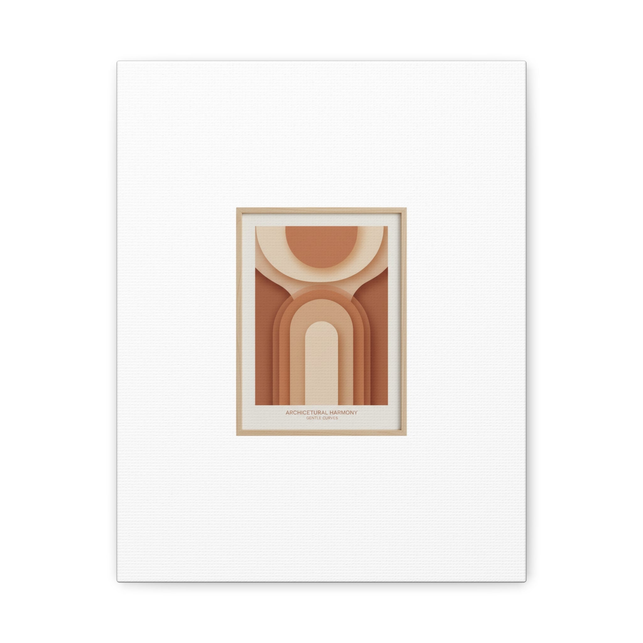 Terracotta Arch Abstract Canvas | Earthy Minimal Poster