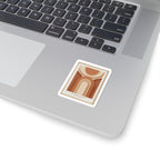 Terracotta Arch Abstract Sticker | earthy minimal, warm neutral shapes