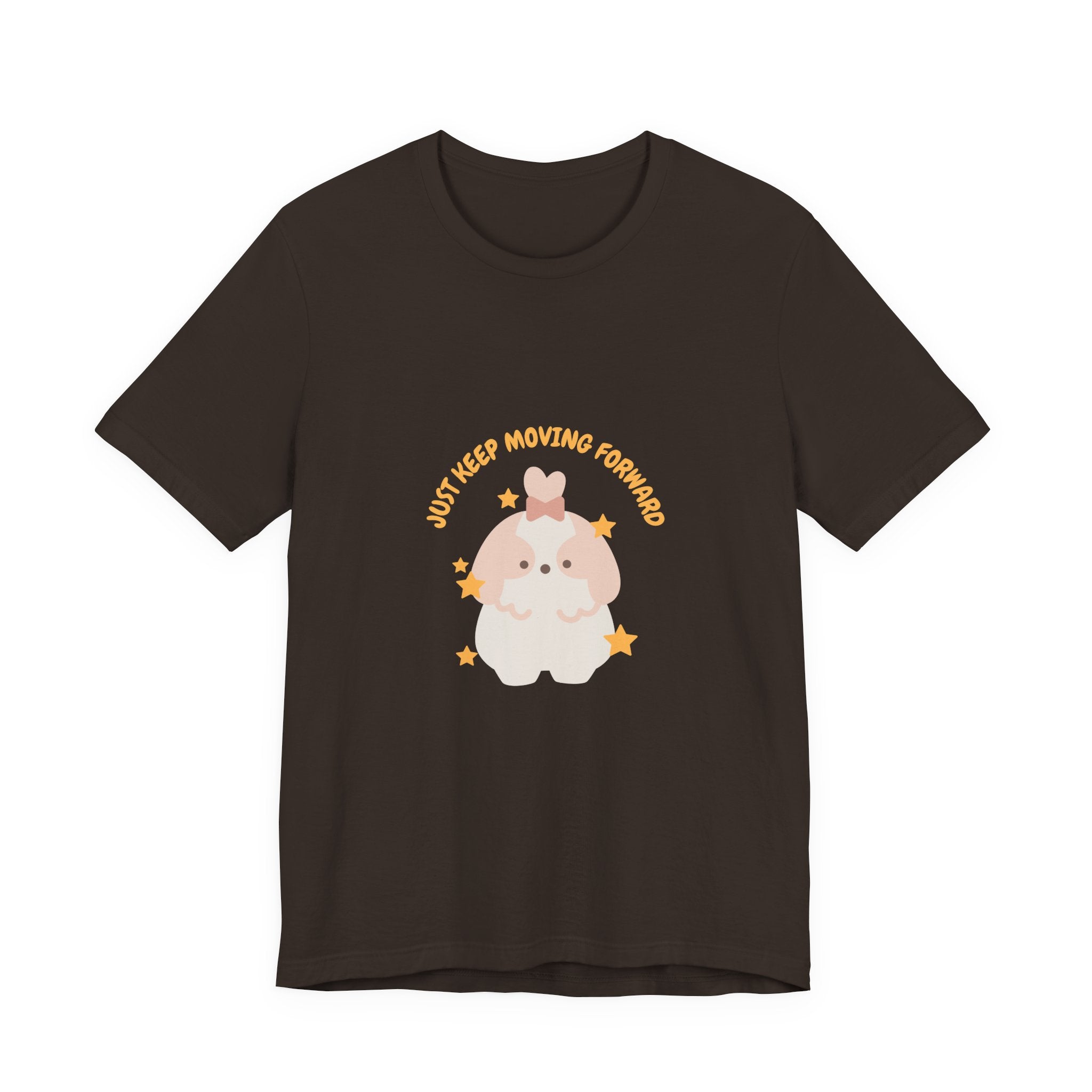Cute Kawaii Bunny Tee — "Just Keep Moving Forward" Graphic T-Shirt