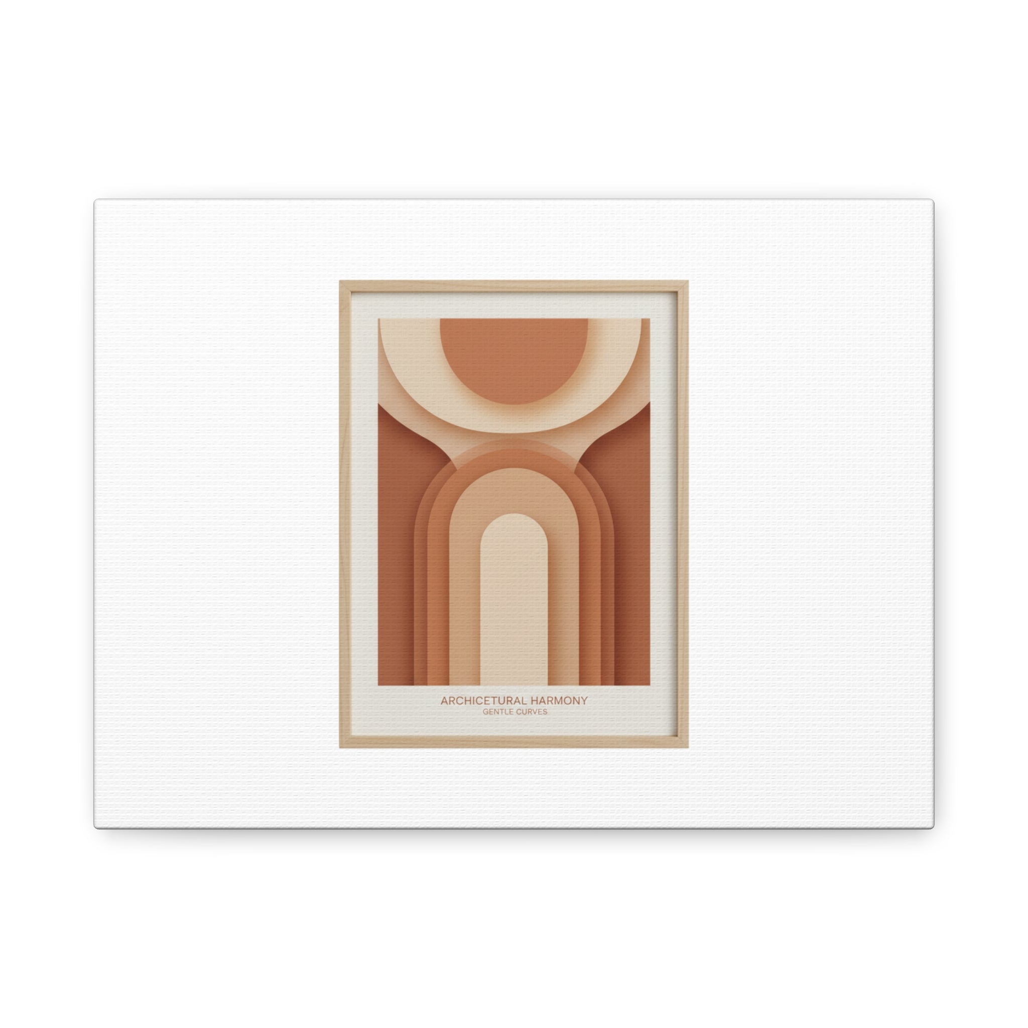 Terracotta Arch Abstract Canvas | Earthy Minimal Poster