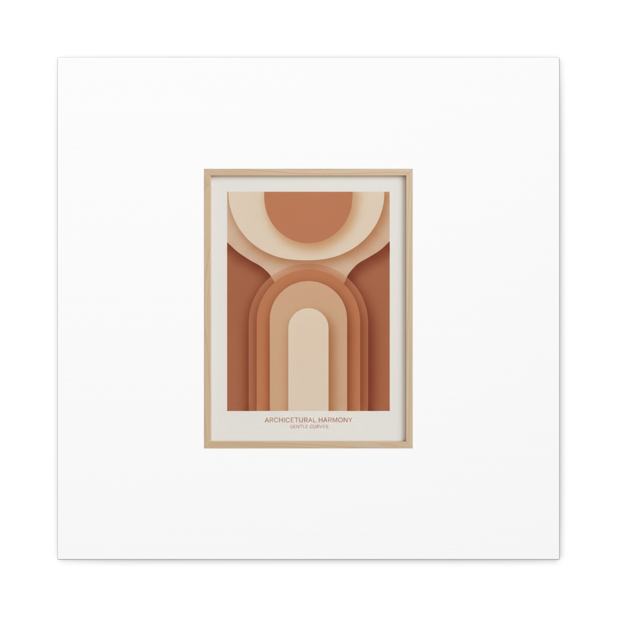 Terracotta Arch Abstract Canvas | Earthy Minimal Poster