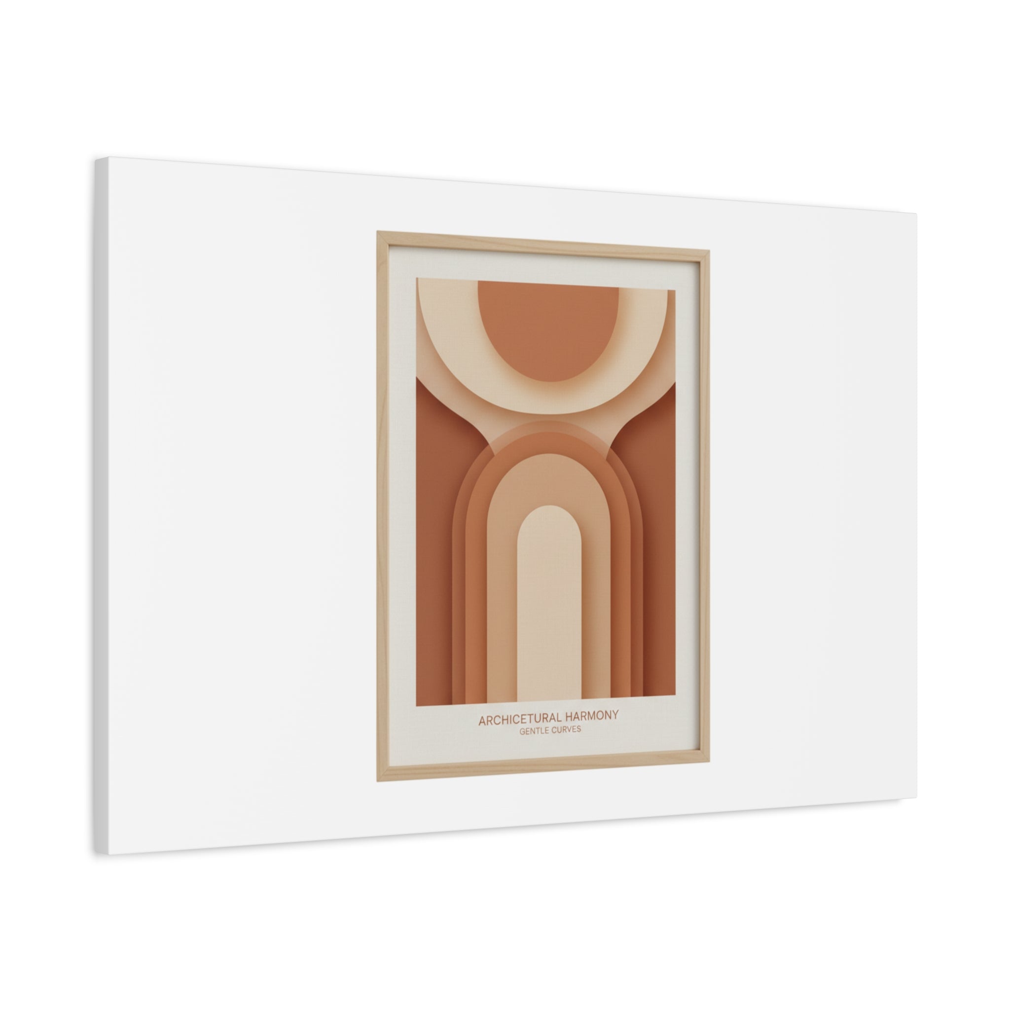 Terracotta Arch Abstract Canvas | Earthy Minimal Poster