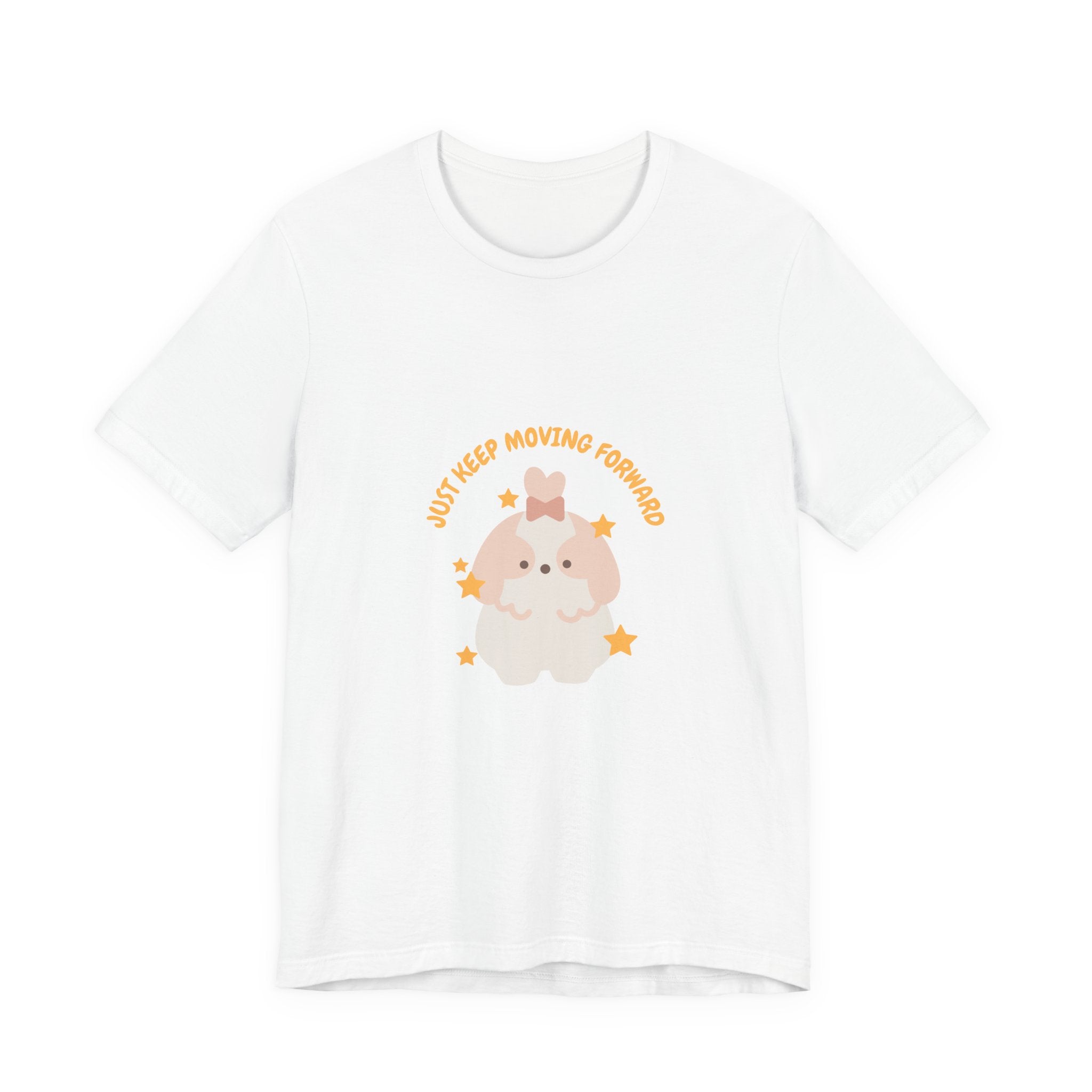 Cute Kawaii Bunny Tee — "Just Keep Moving Forward" Graphic T-Shirt