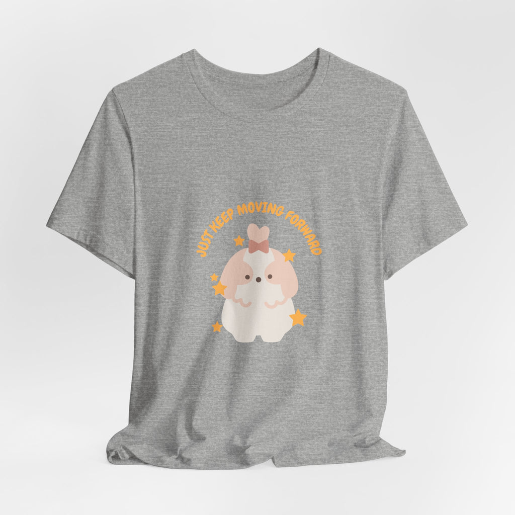 Cute Kawaii Bunny Tee — "Just Keep Moving Forward" Graphic T-Shirt
