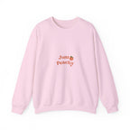 Just Peachy Crewneck Sweatshirt — Cute Peach Graphic Pullover