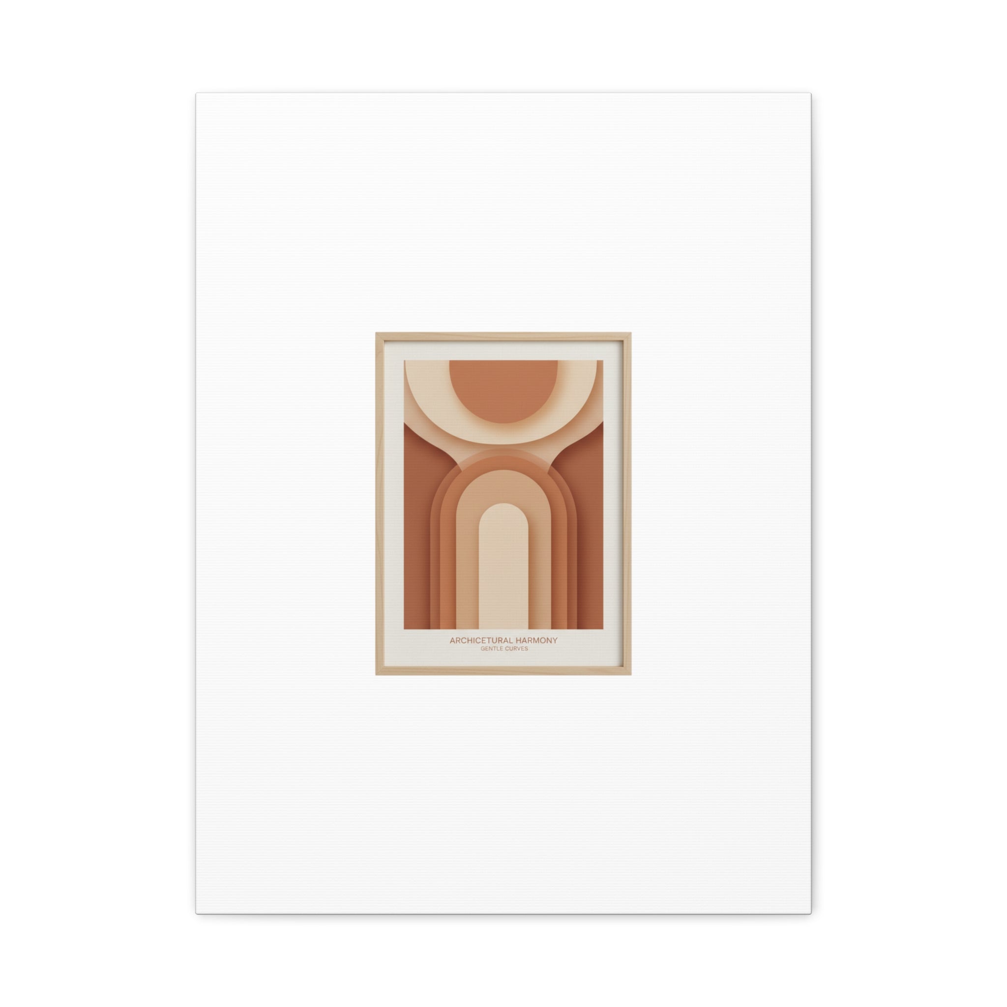 Terracotta Arch Abstract Canvas | Earthy Minimal Poster