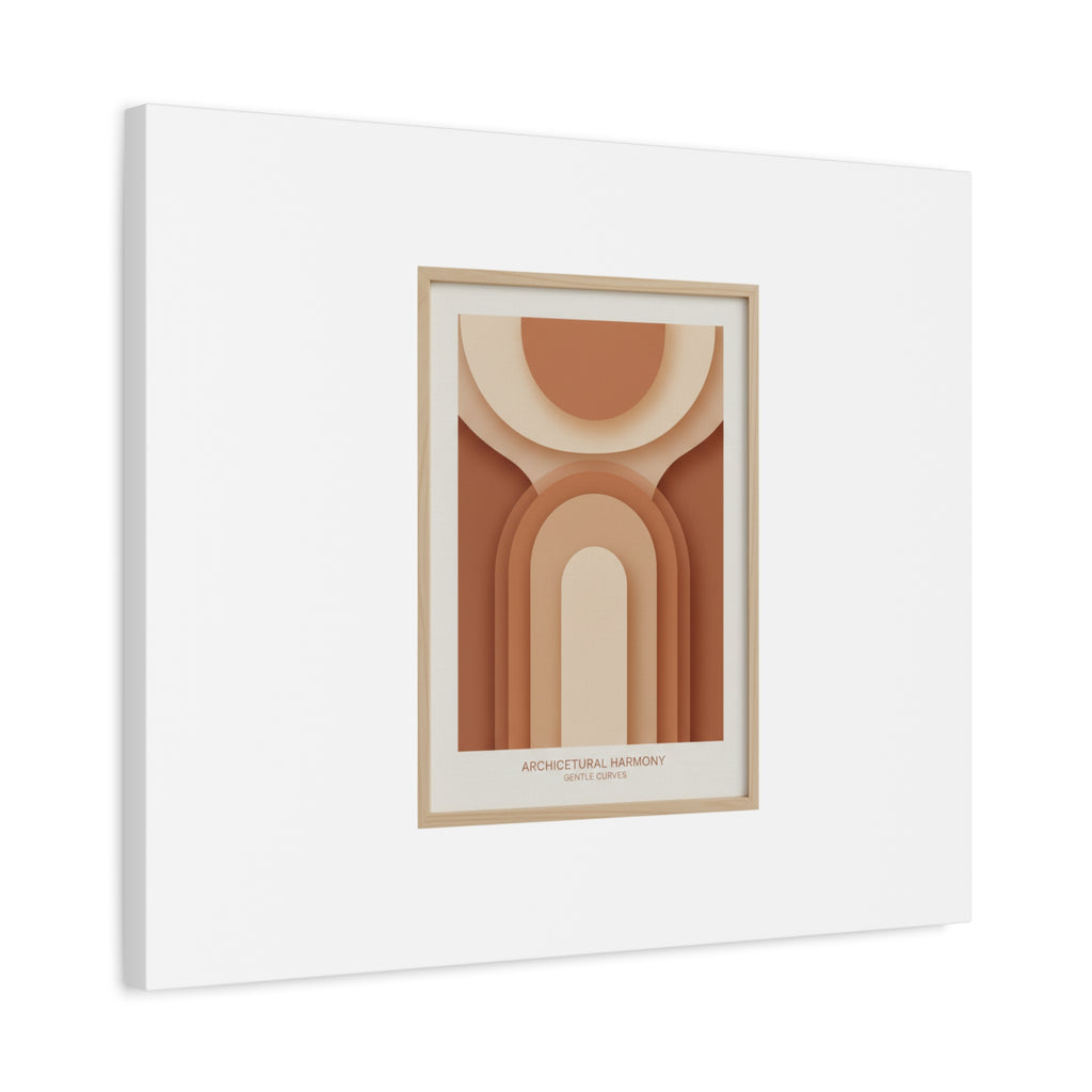 Terracotta Arch Abstract Canvas | Earthy Minimal Poster
