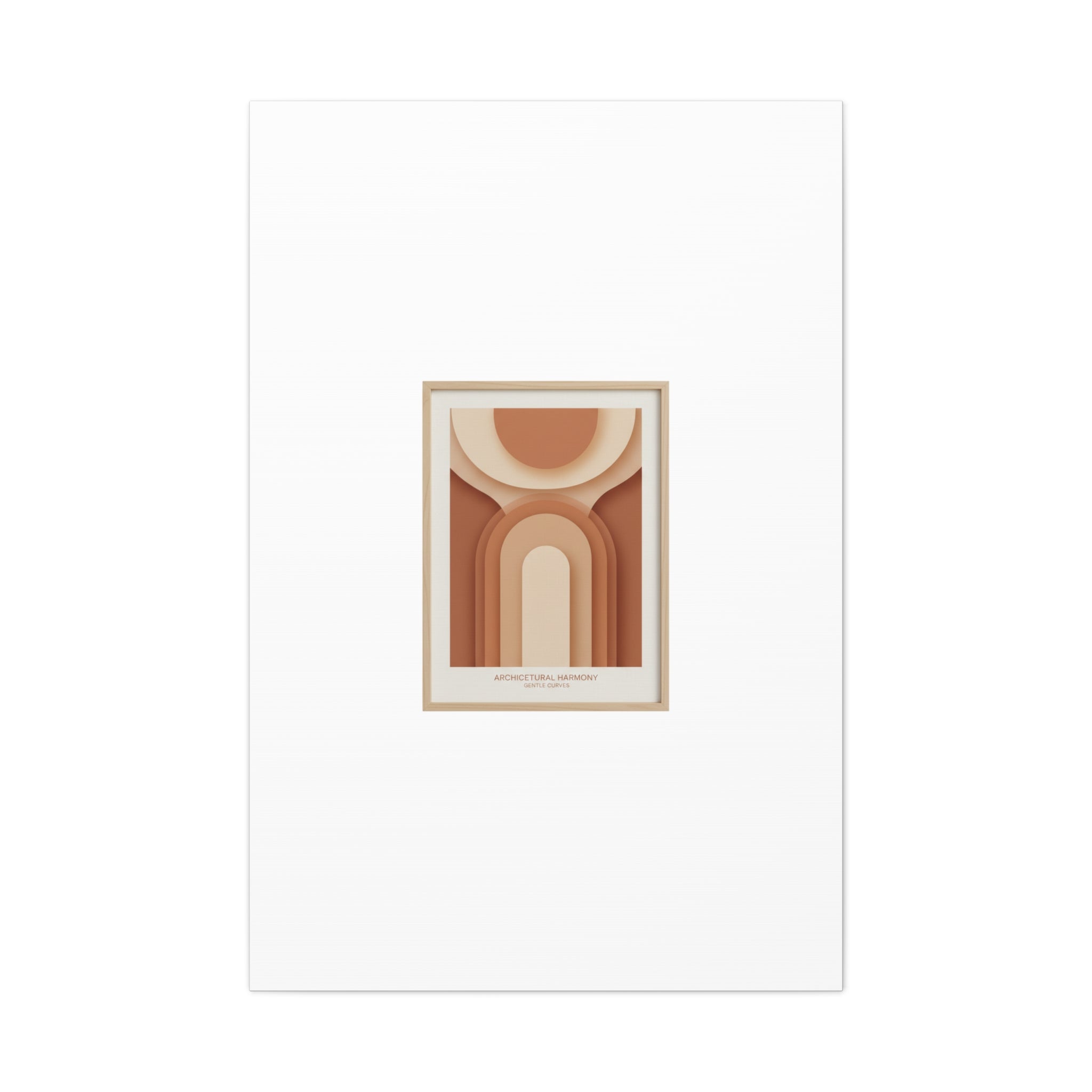 Terracotta Arch Abstract Canvas | Earthy Minimal Poster