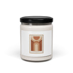 Terracotta Abstract Arch Candle, Soy Jar Candle | Warm Neutral Clay Tone Decor