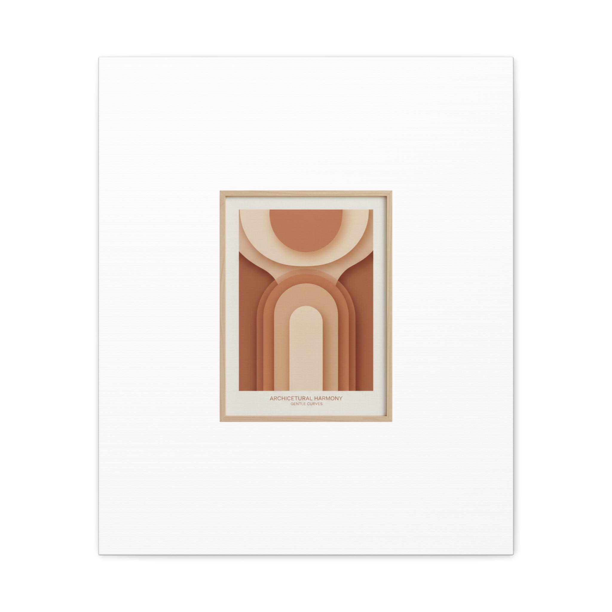 Terracotta Arch Abstract Canvas | Earthy Minimal Poster