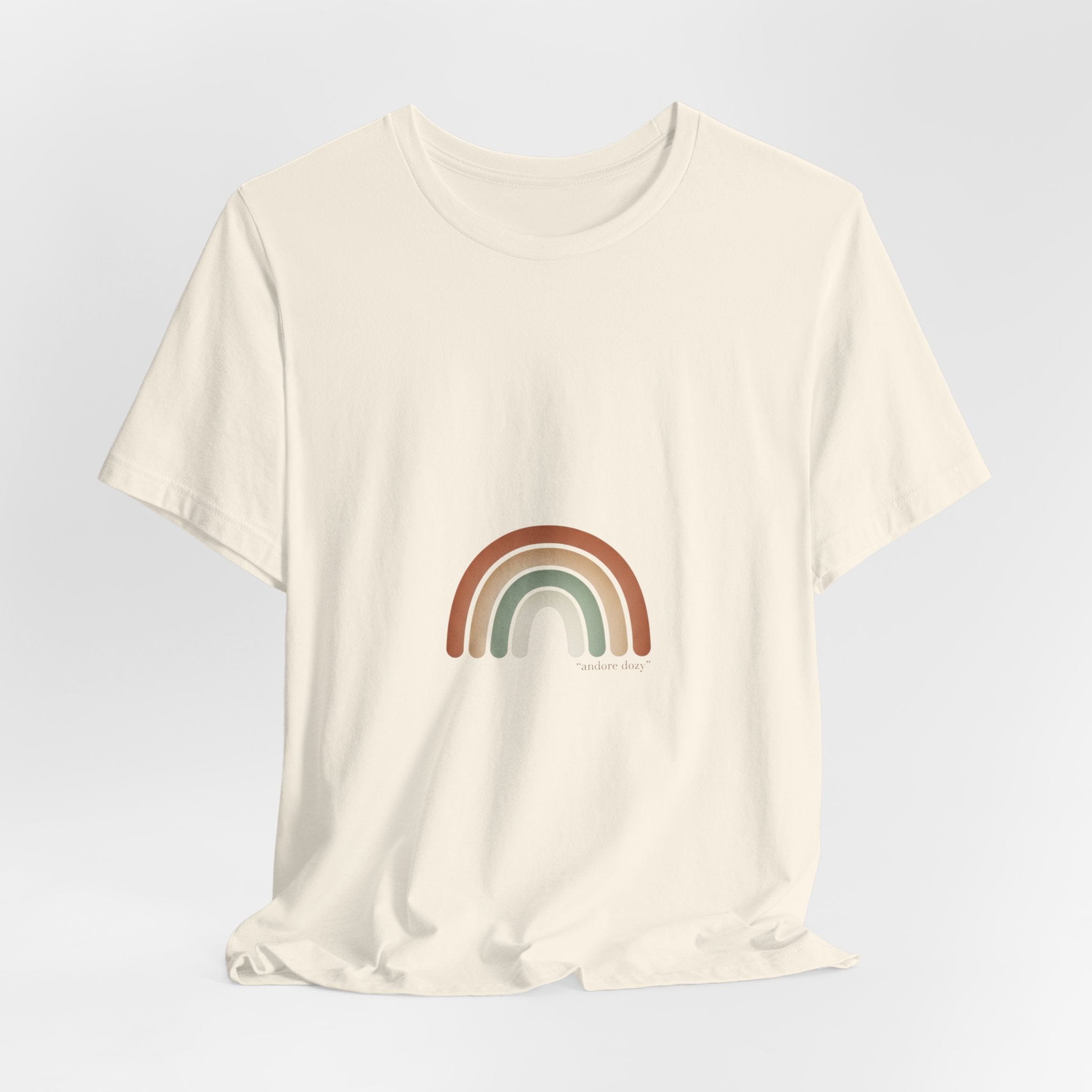 Neutral Rainbow Arc Tee | muted rainbow shirt, boho rainbow