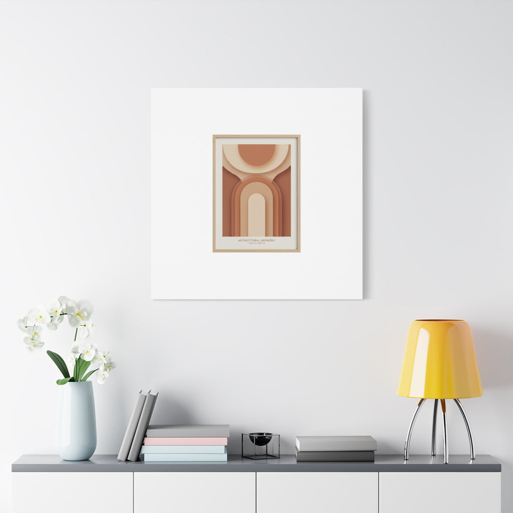 Terracotta Arch Abstract Canvas | Earthy Minimal Poster