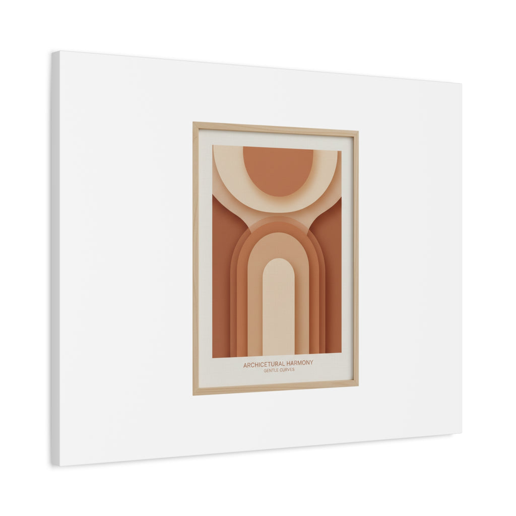 Terracotta Arch Abstract Canvas | Earthy Minimal Poster