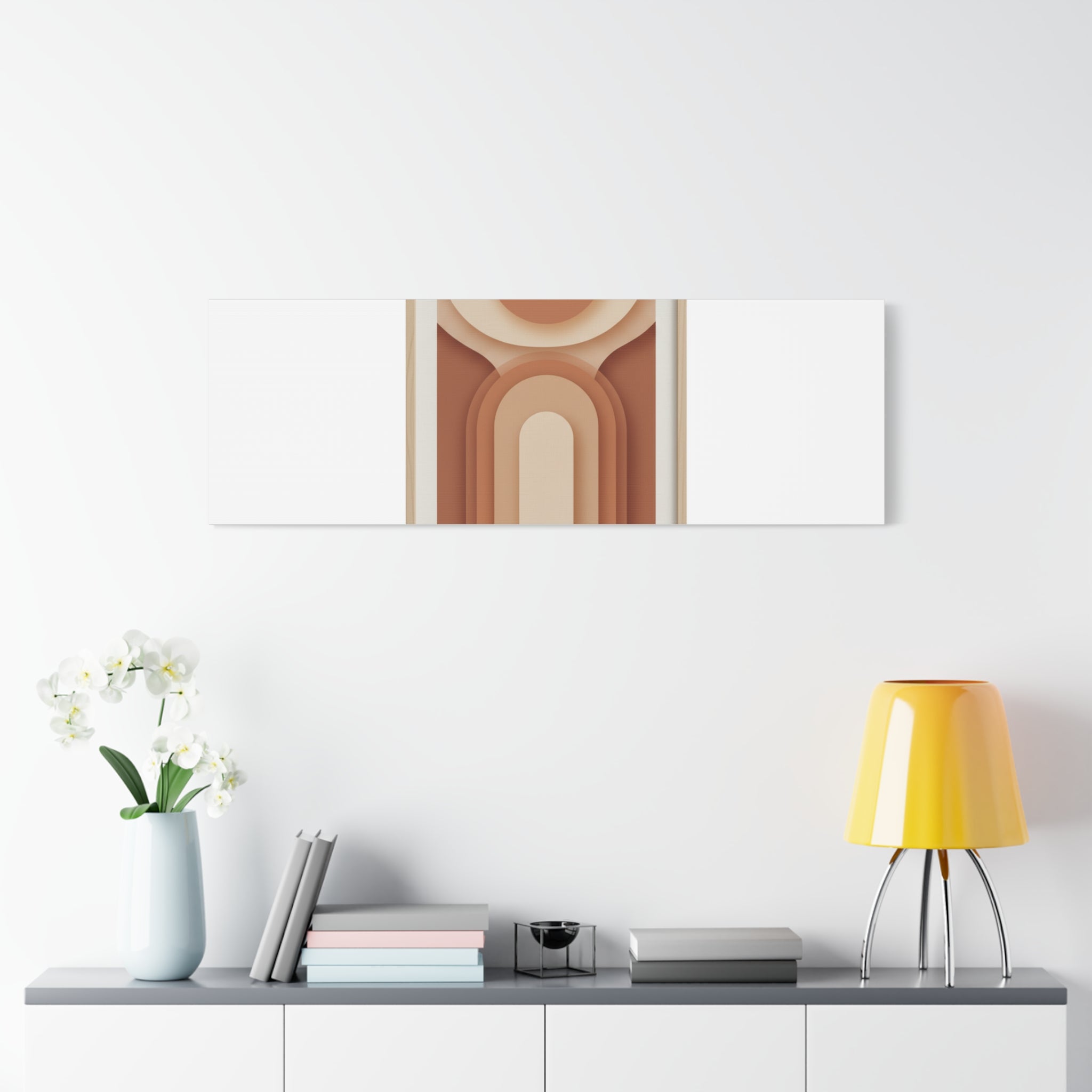 Terracotta Arch Abstract Canvas | Earthy Minimal Poster