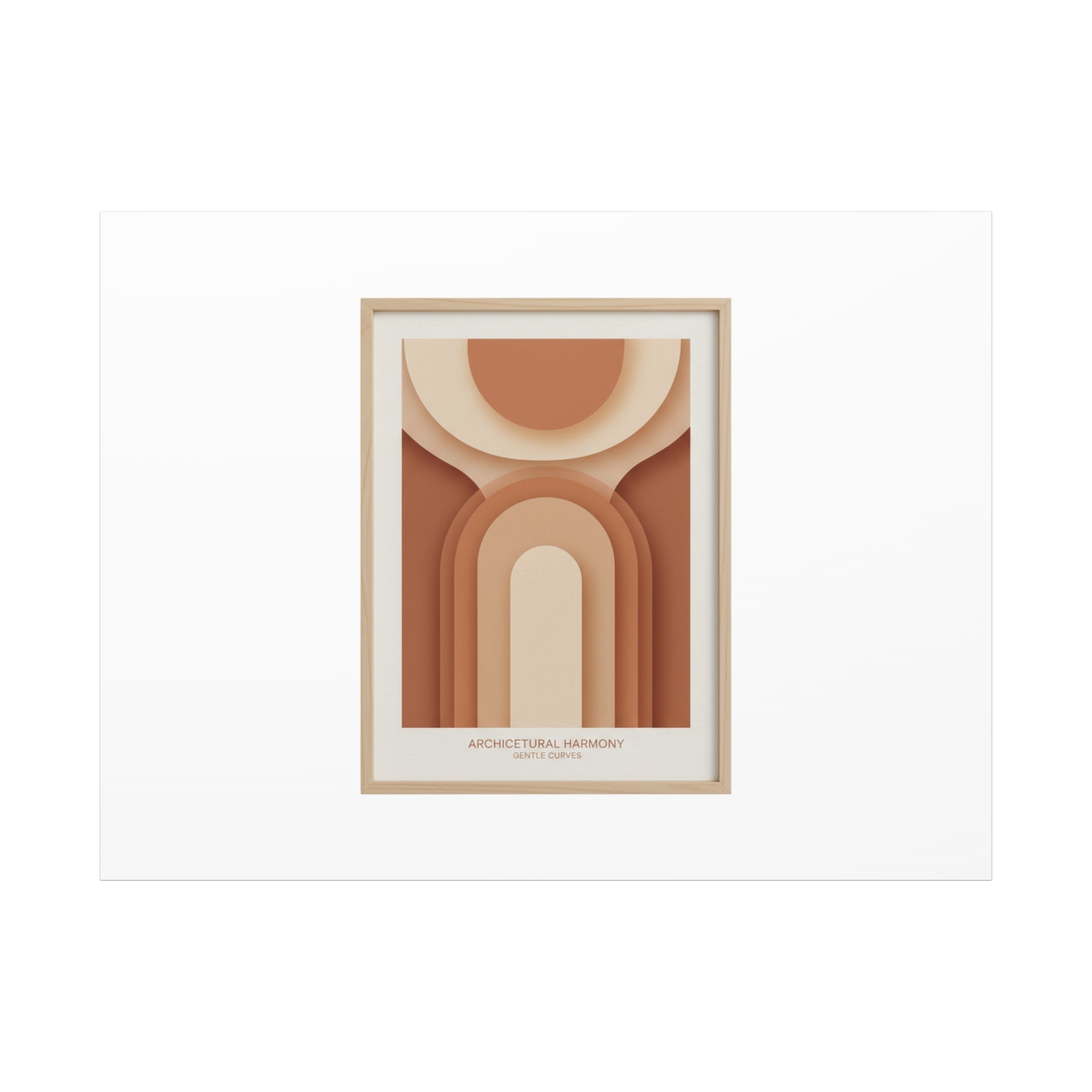 Terracotta Arch Abstract Canvas | Earthy Minimal Poster