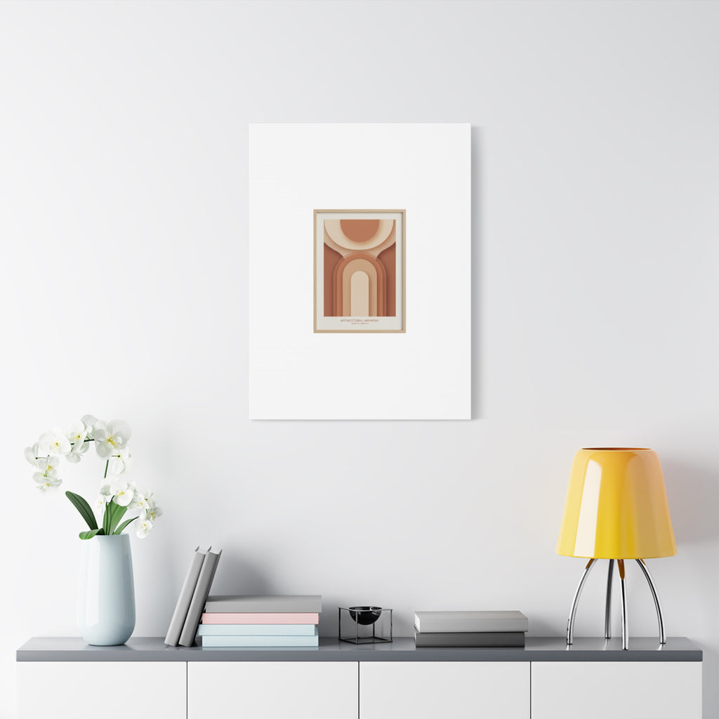 Terracotta Arch Abstract Canvas | Earthy Minimal Poster
