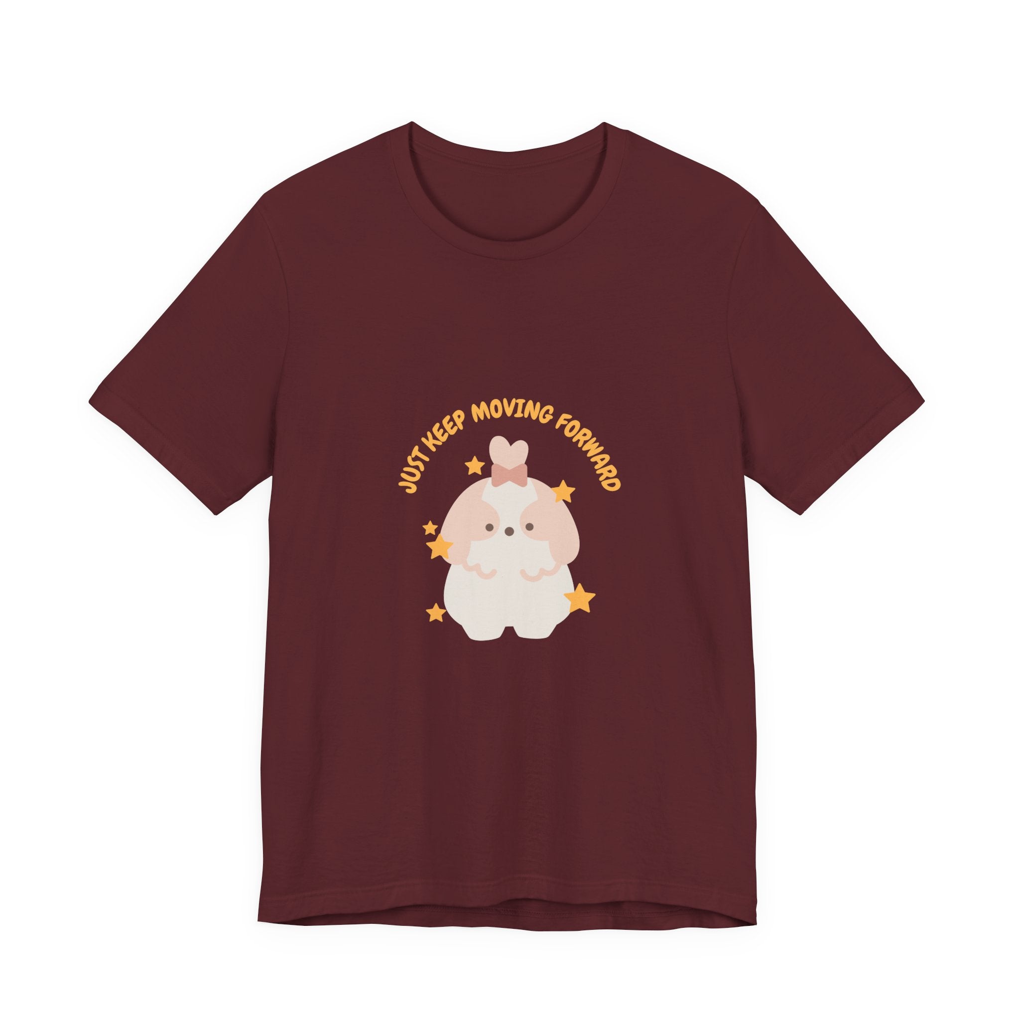 Cute Kawaii Bunny Tee — "Just Keep Moving Forward" Graphic T-Shirt